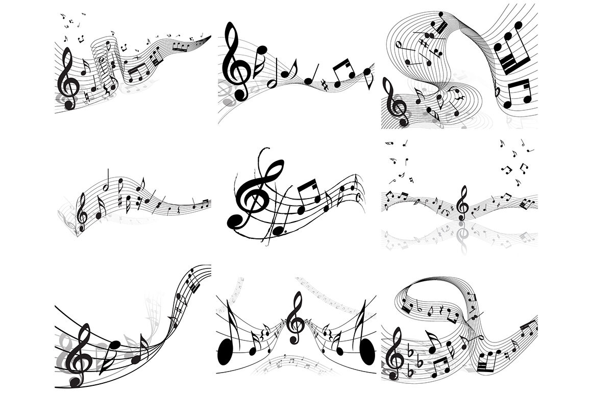 Musical Notes Design Bundle By Angelp | TheHungryJPEG