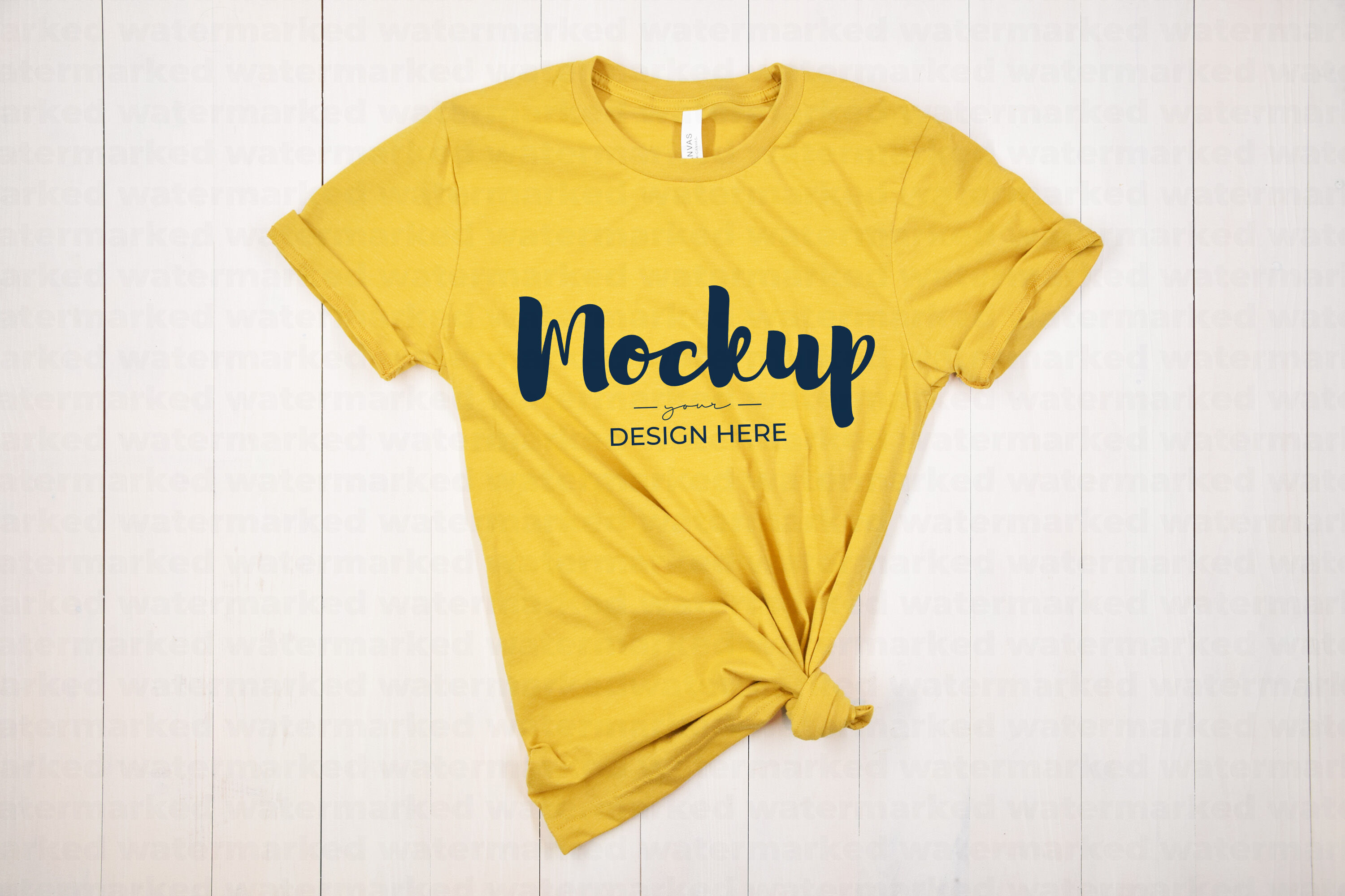 Download Plain Yellow T Shirt Mockup By My Mockup Studio Thehungryjpeg Com