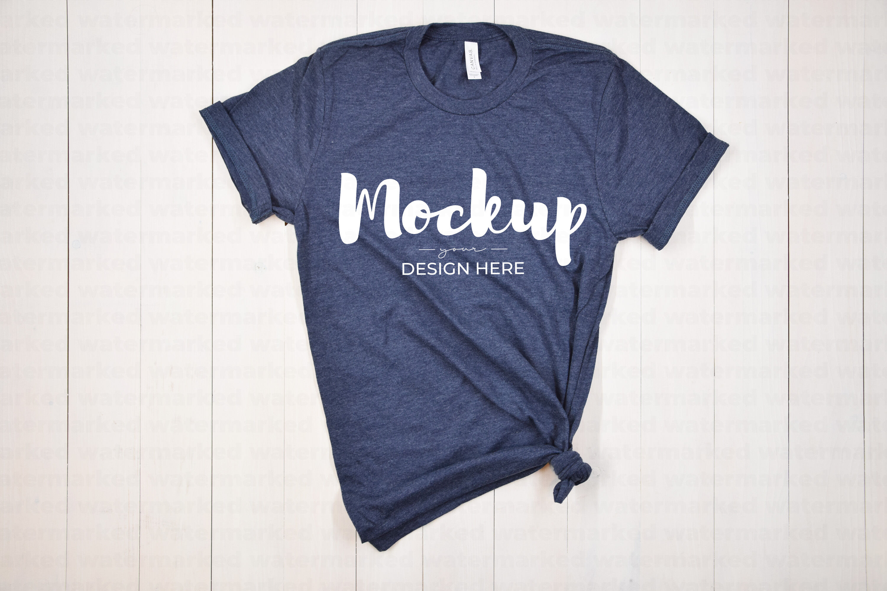 Download Plain Navy T Shirt Mockup By My Mockup Studio Thehungryjpeg Com