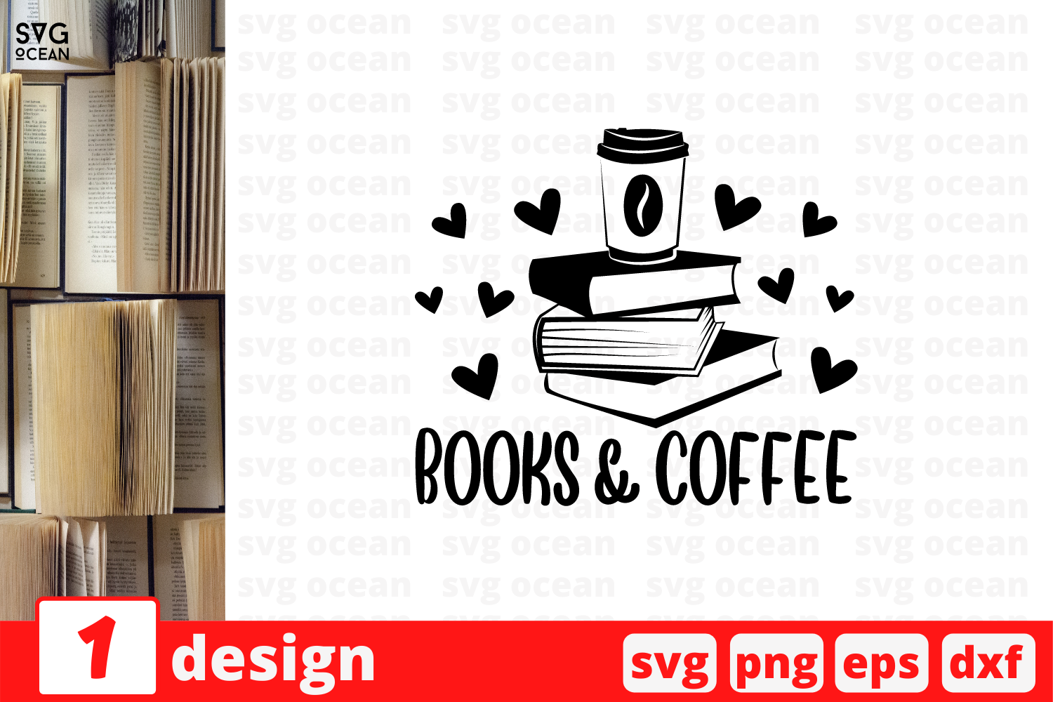 Dogs Books And Coffee Svg Cutting File – artprintfile