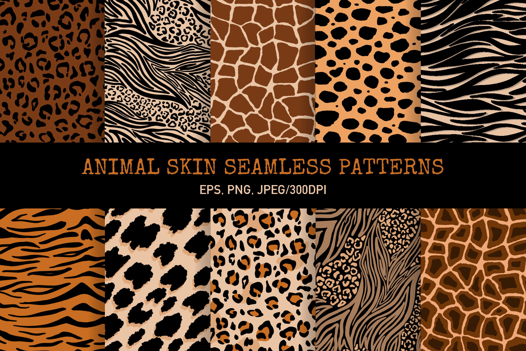 Animal Skin Seamless Patterns By Design_Savchuk | TheHungryJPEG