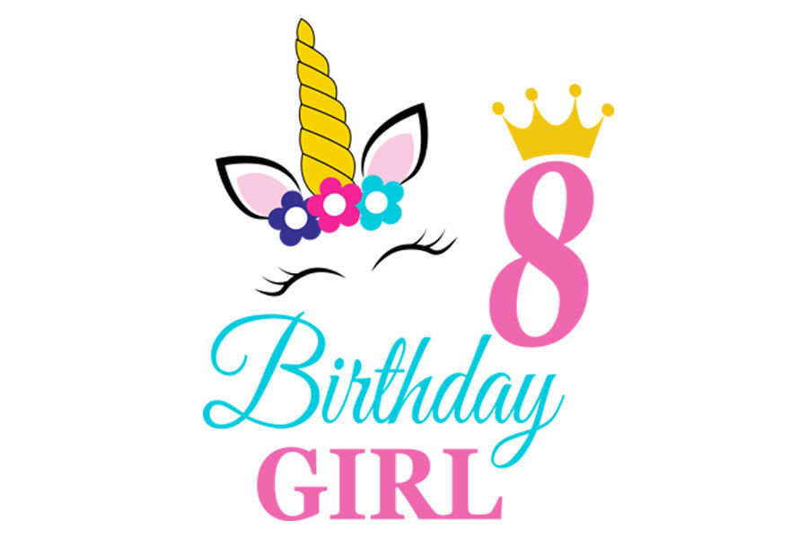 Birthday Girl Svg, Birthday Princess Svg, 8 th Birthday Svg, B-day Gir ...