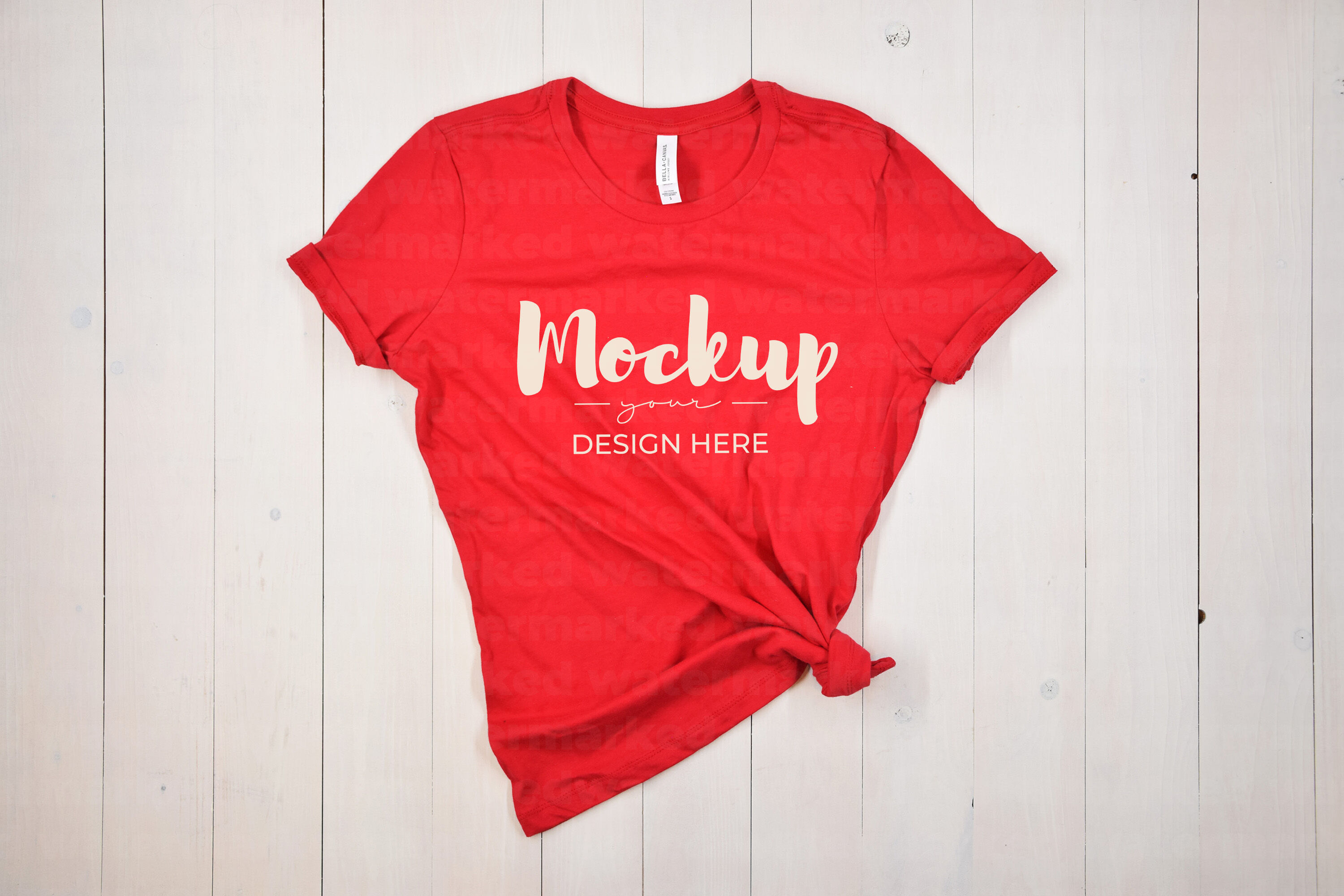 Download Plain Red T Shirt Mockup By My Mockup Studio Thehungryjpeg Com