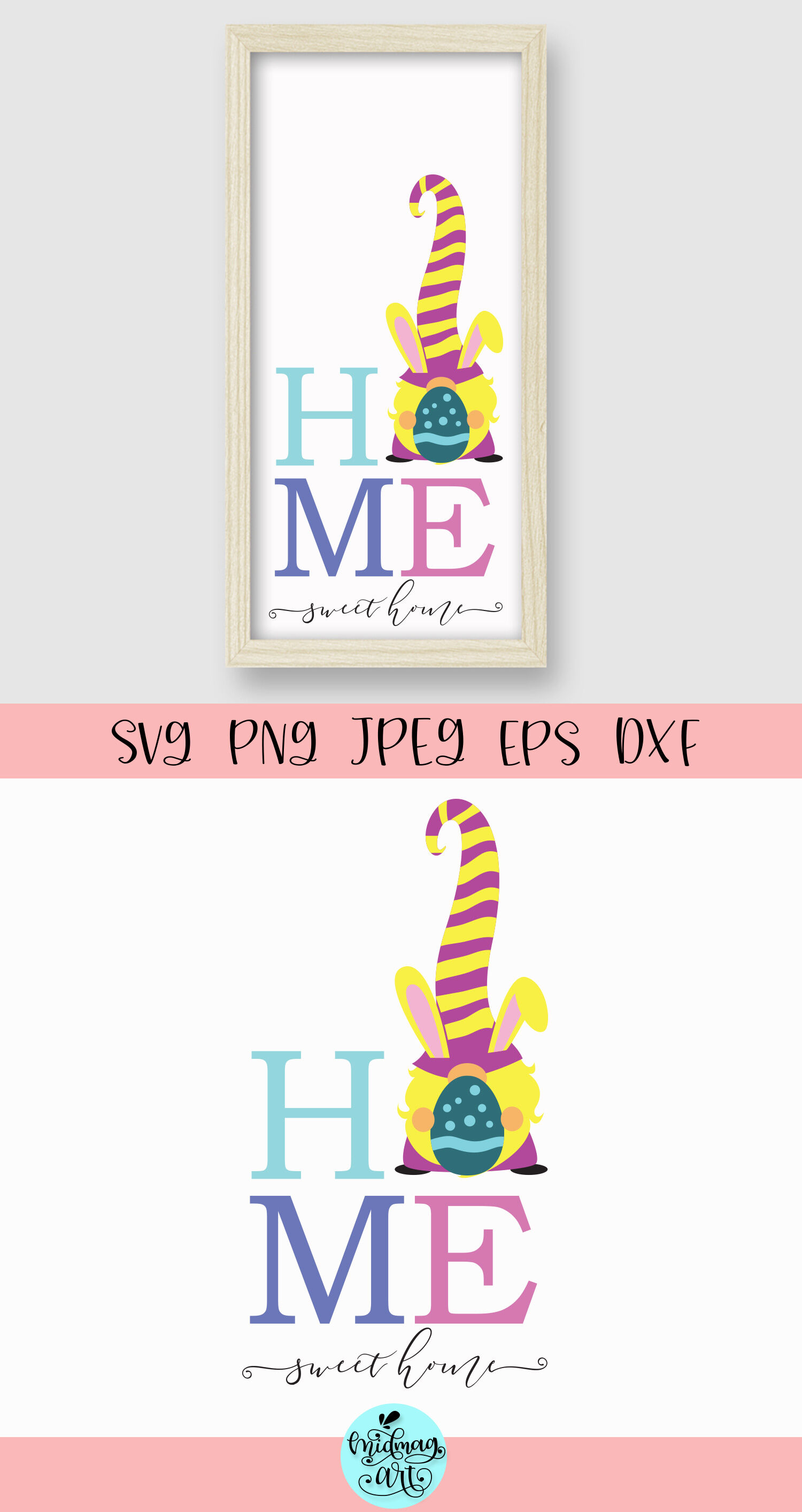 Home Sweet Home Porch Sign Svg Easter Wood Sign Svg By Midmagart Thehungryjpeg Com