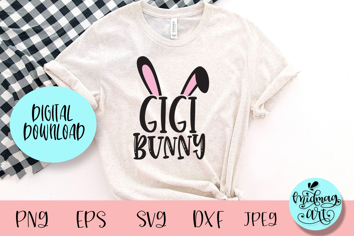 Gigi bunny svg, easter svg By Midmagart | TheHungryJPEG