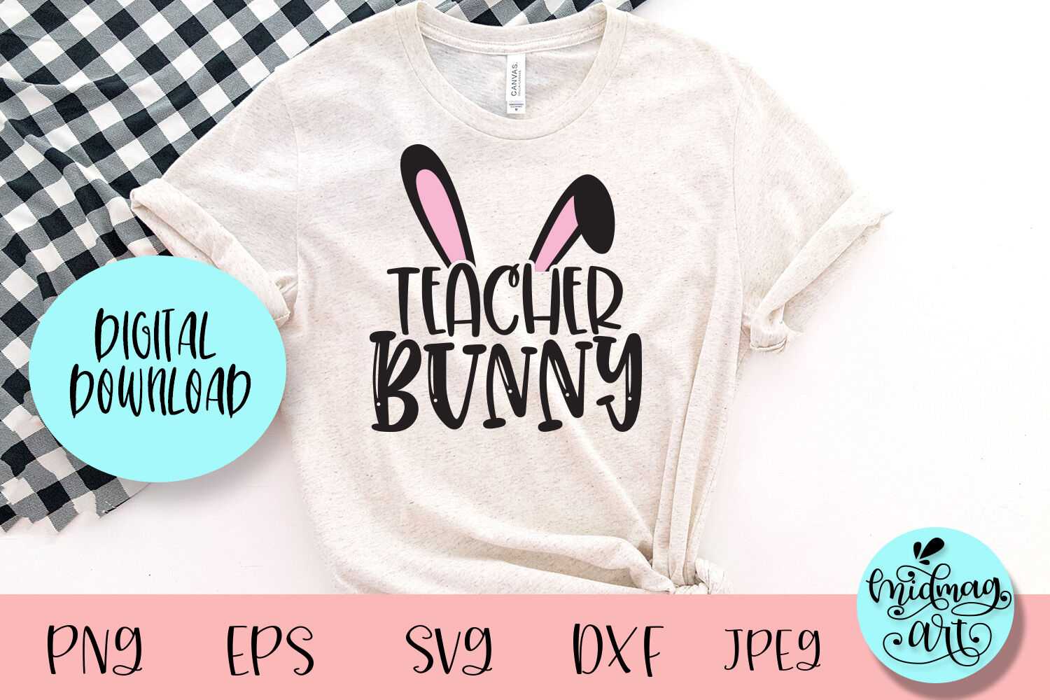 Download Teacher Bunny Svg Easter Svg By Midmagart Thehungryjpeg Com