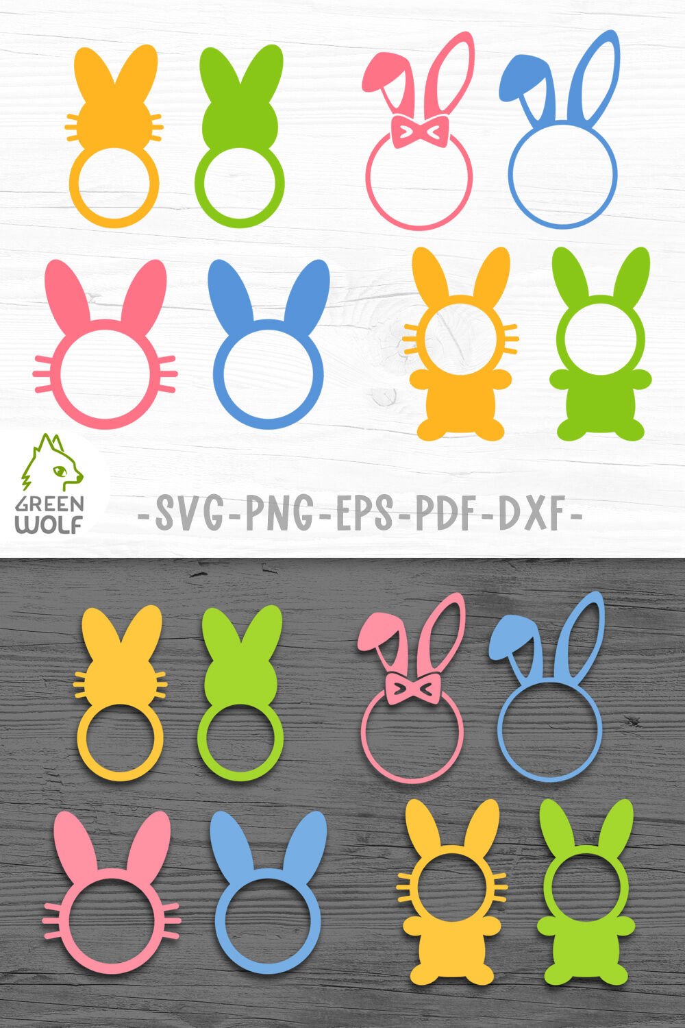 Download Easter Bunny Monogram Svg Bundle Bunny Svg Cut Files Easter Monogram By Green Wolf Art Thehungryjpeg Com