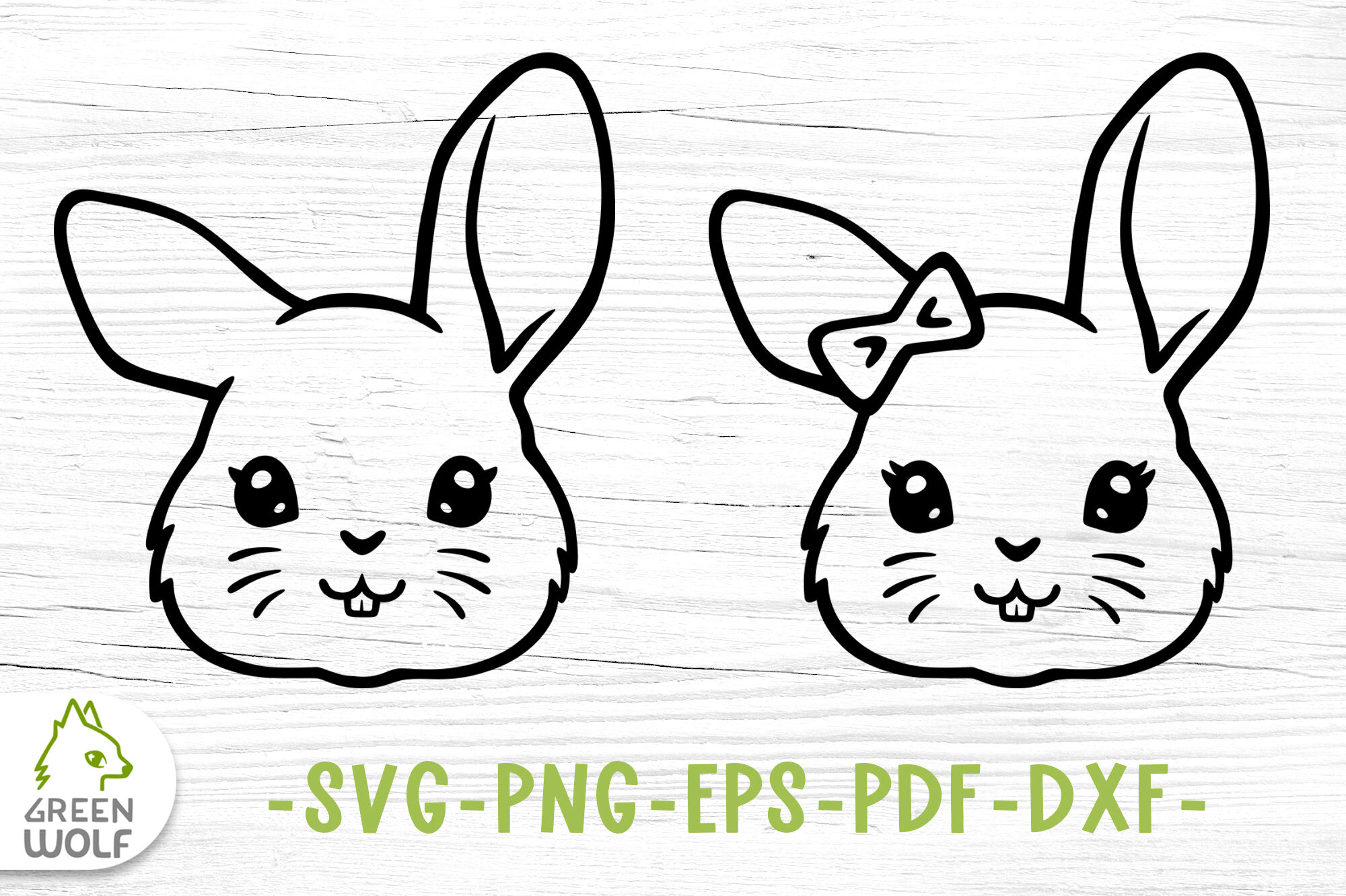 Download Bunny Face Svg Cute Farm Animals Svg Files For Cricut Bunny Clipart By Green Wolf Art Thehungryjpeg Com