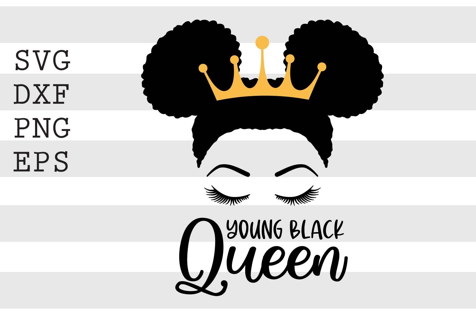 Download Young Black Queen Svg By Spoonyprint Thehungryjpeg Com