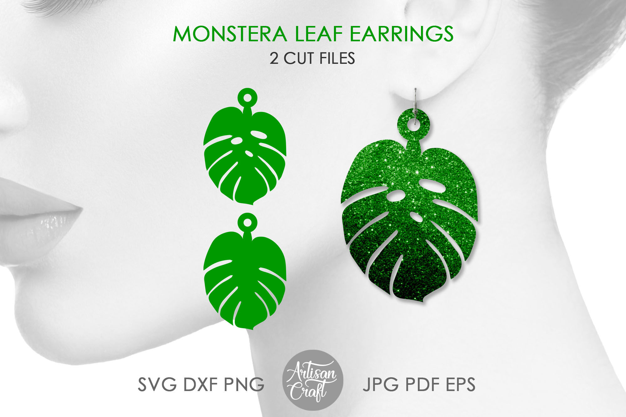 Download Monstera Earring Svg Monstera Leaf Earrings By Artisan Craft Svg Thehungryjpeg Com