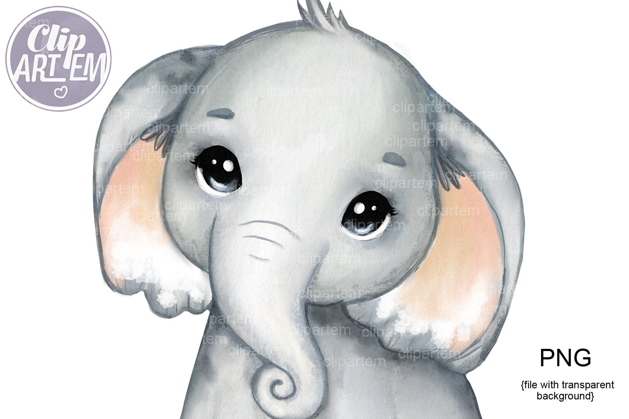 elephant ear clipart kids