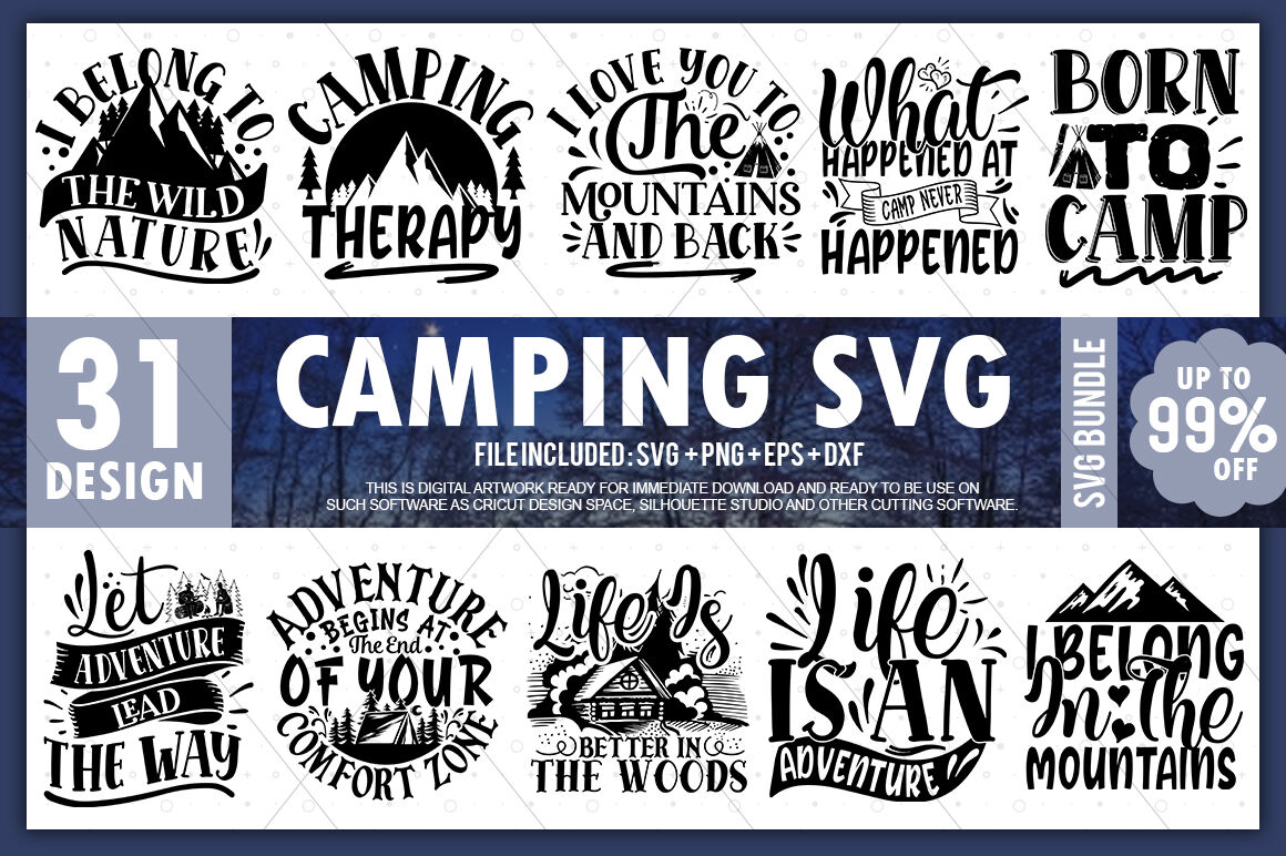 Download Camping Svg Bundle Camping Svg Happy Camper Svg Camping Quote Svg By Designavo Thehungryjpeg Com
