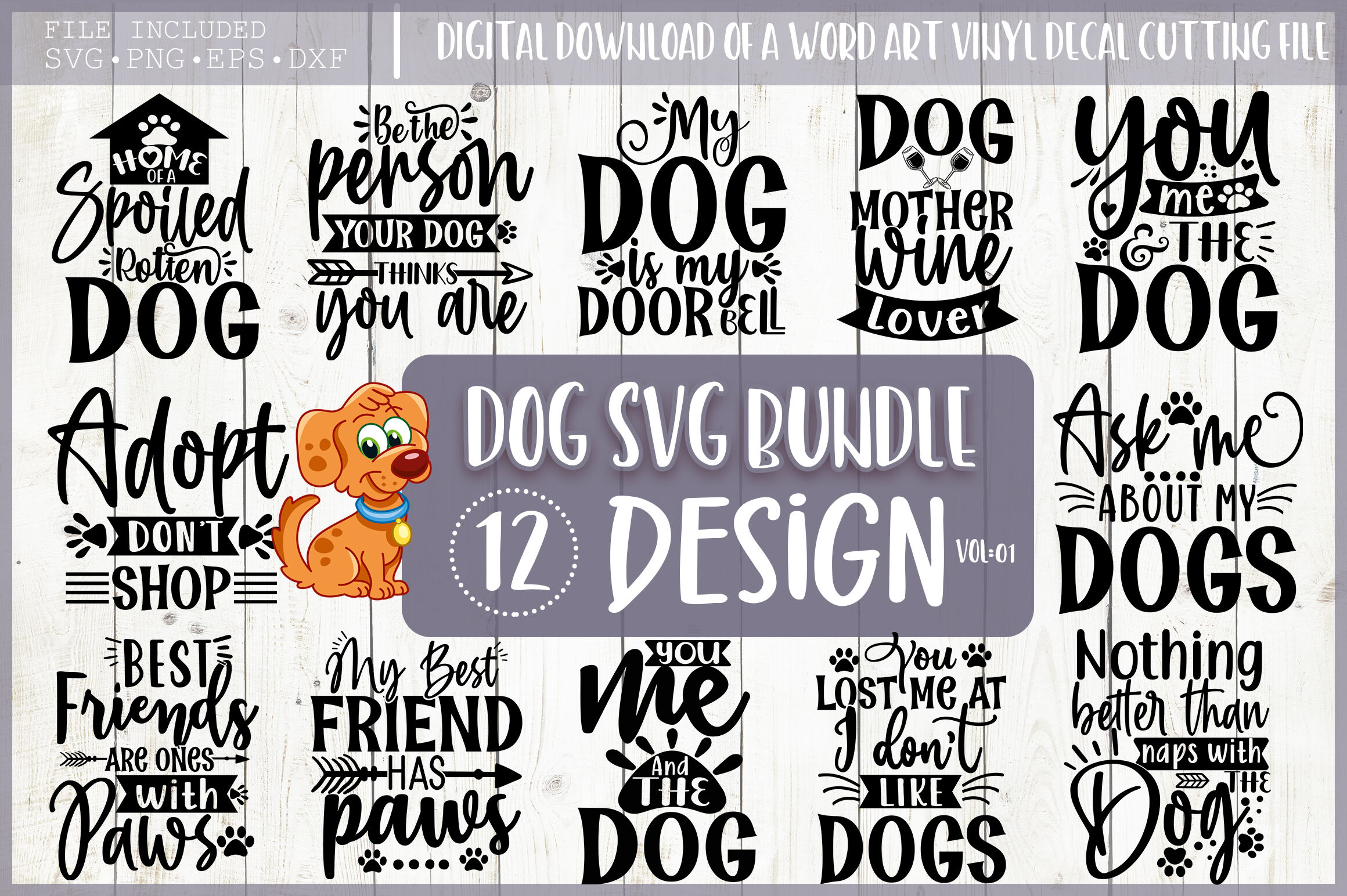 Download Dog Svg Dog Quote Bundle Svg By Designavo Thehungryjpeg Com