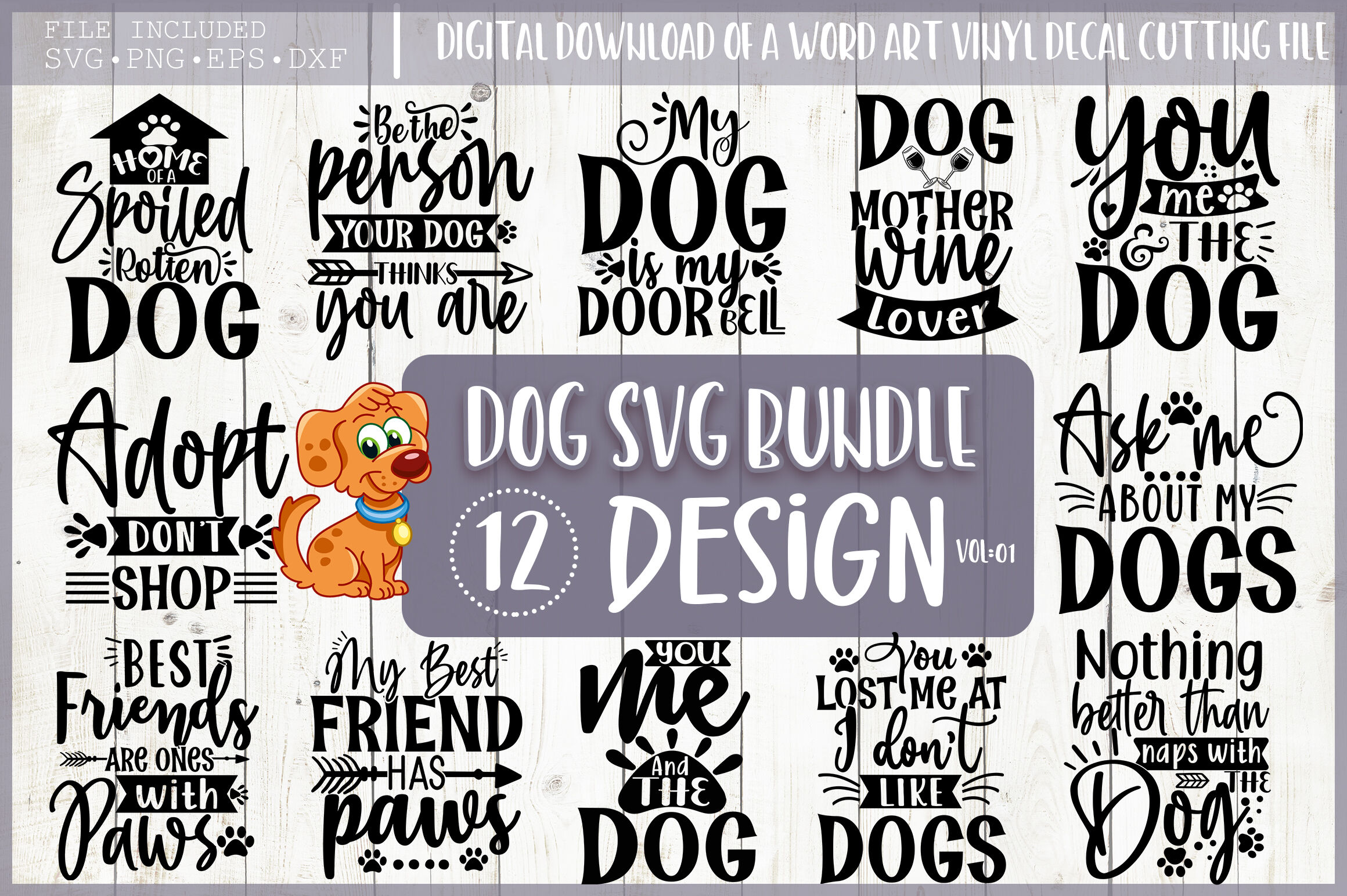 Dog Svg Dog Quote Bundle Svg By Designavo Thehungryjpeg Com