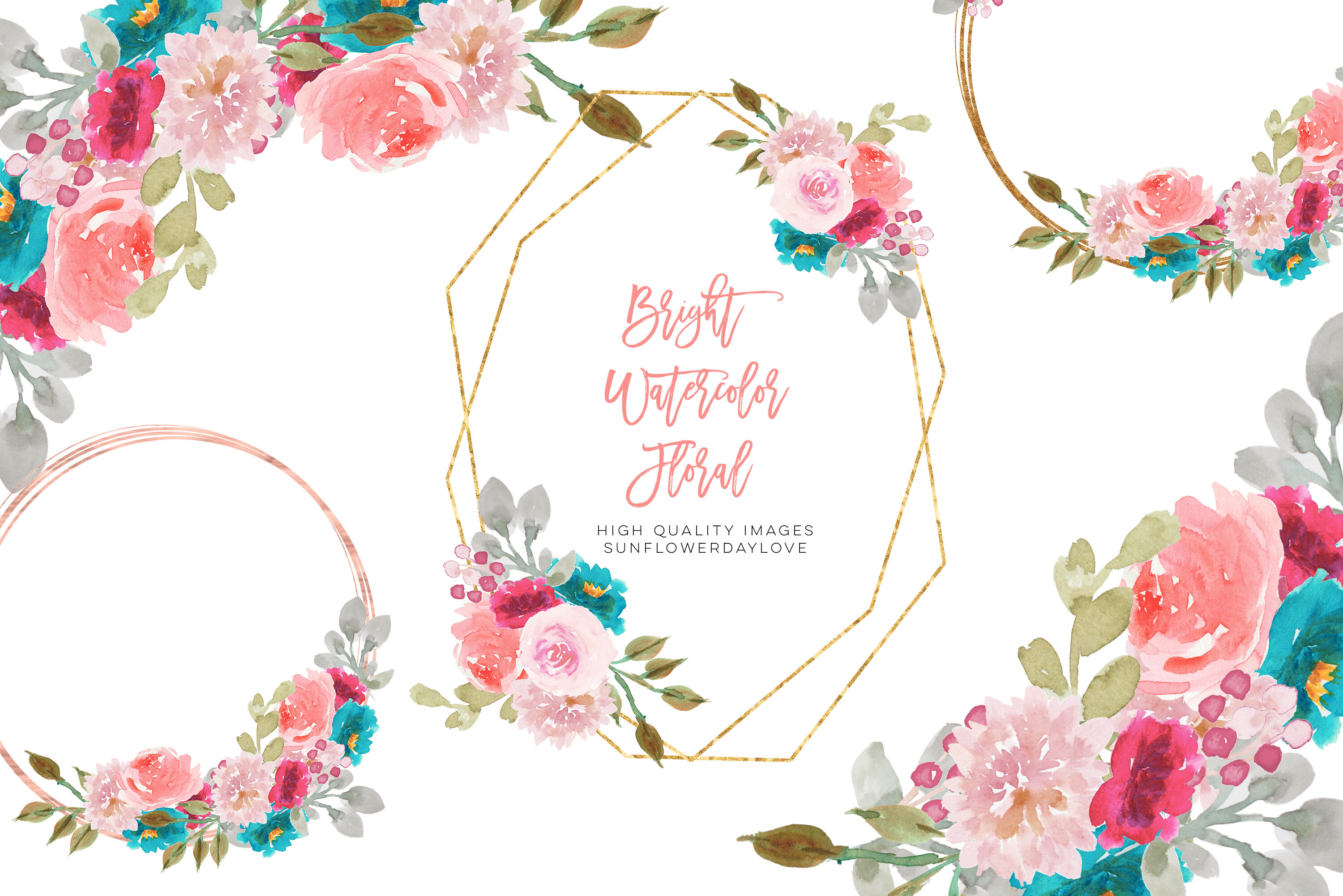 pink and gold border