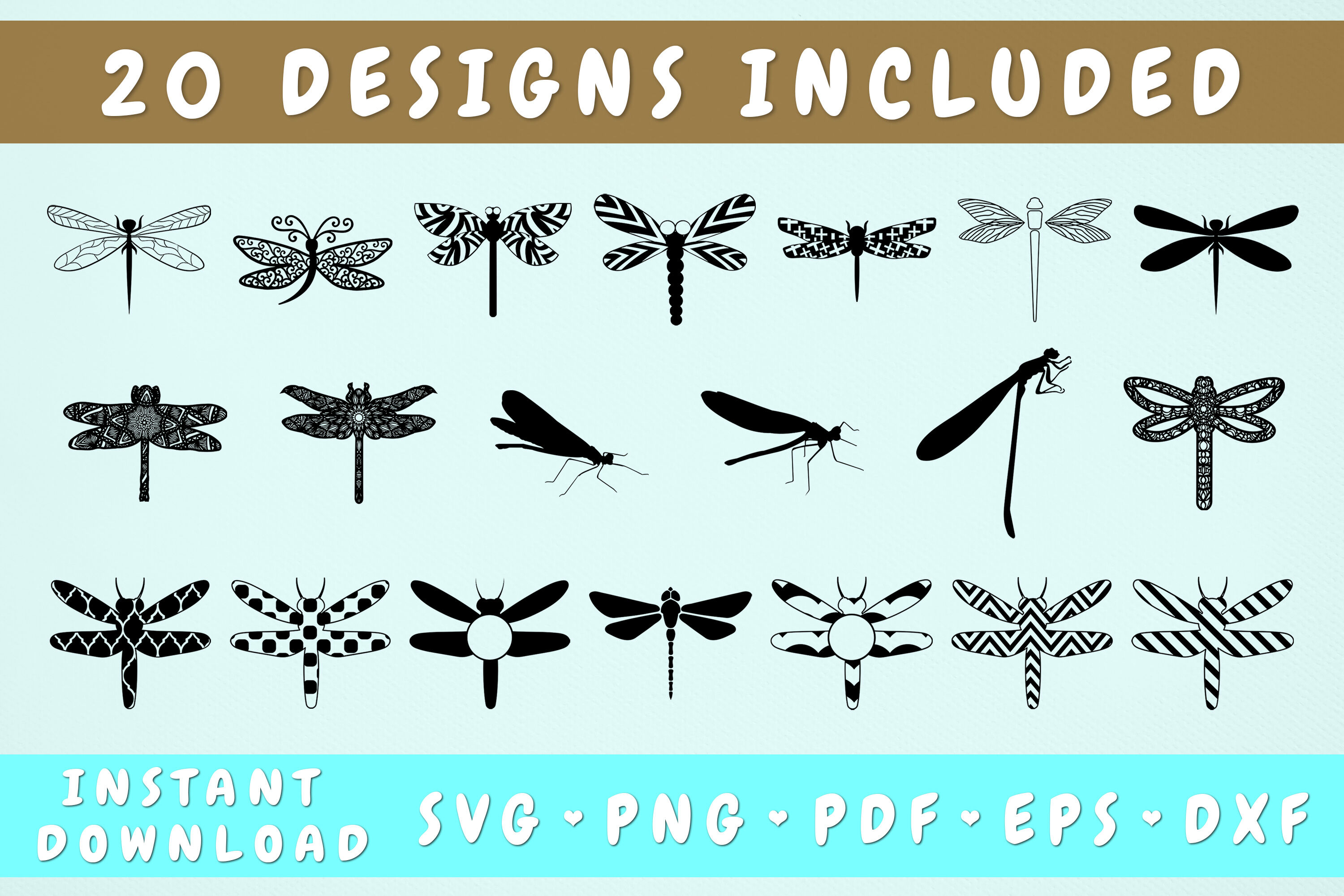 Download Dragonfly Svg Bundle 20 Designs Cricut Cut Files By Lemonstudiocreations Thehungryjpeg Com