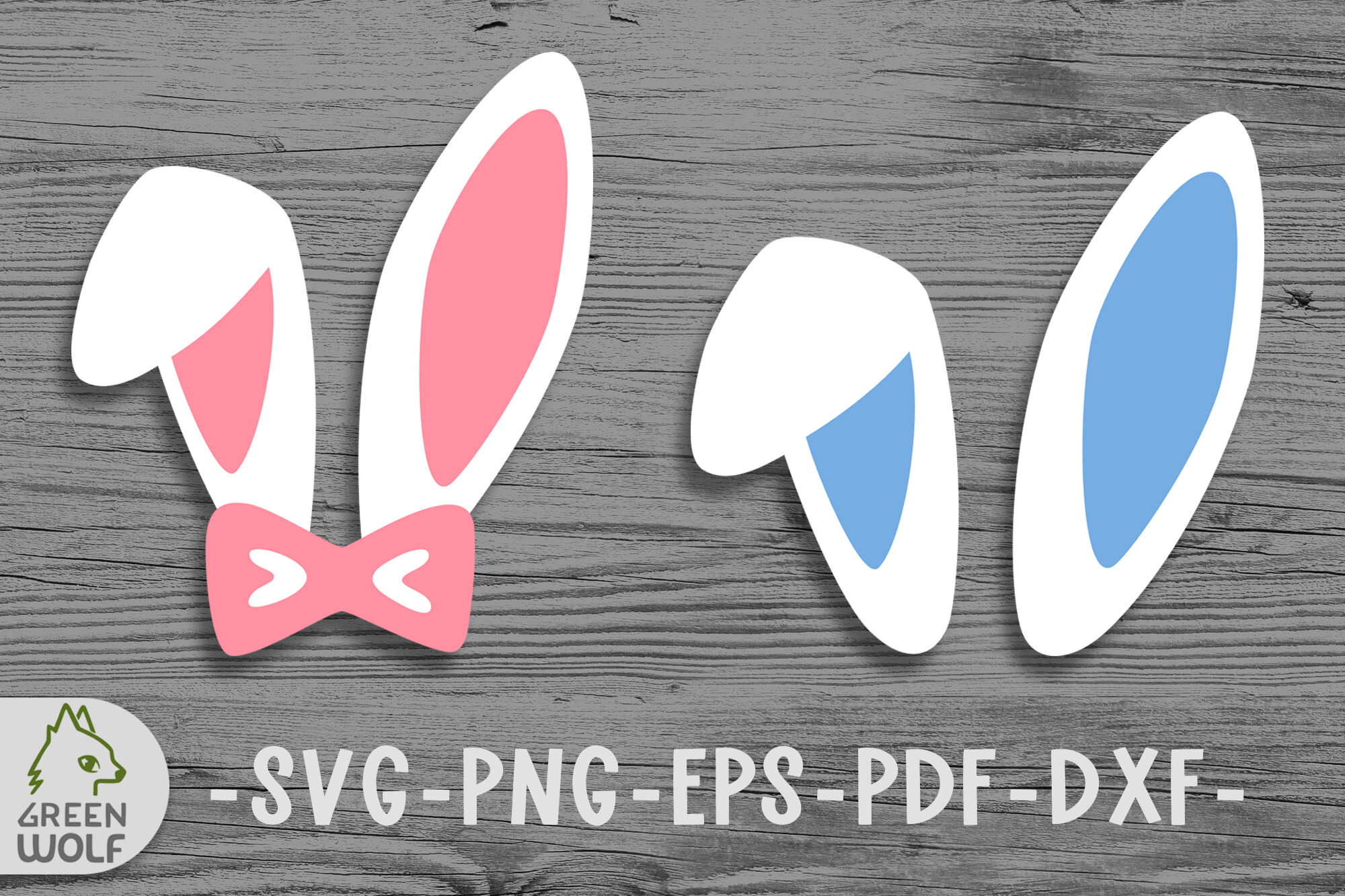 Easter bunny ears svg files for cricut Easter decor ideas By Green Wolf