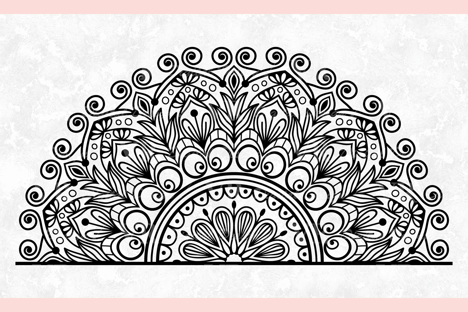 Mandala Half In Sketch Style On White Background. Royalty Free SVG,  Cliparts, Vectors, And Stock Illustration. Image 185604793.