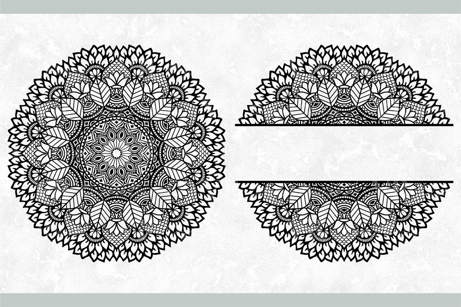 Free Free Mandala Half Svg 744 SVG PNG EPS DXF File