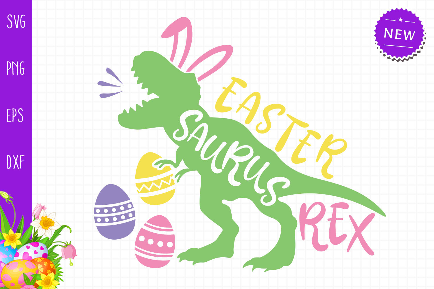 Easter Saurus Rex Svg, Easter Dinosaur Svg, T Rex Svg By All About Svg