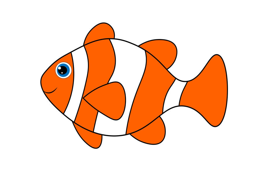 Fish svg, clown fish svg, Cute fish svg, fish clip art, fish svg d