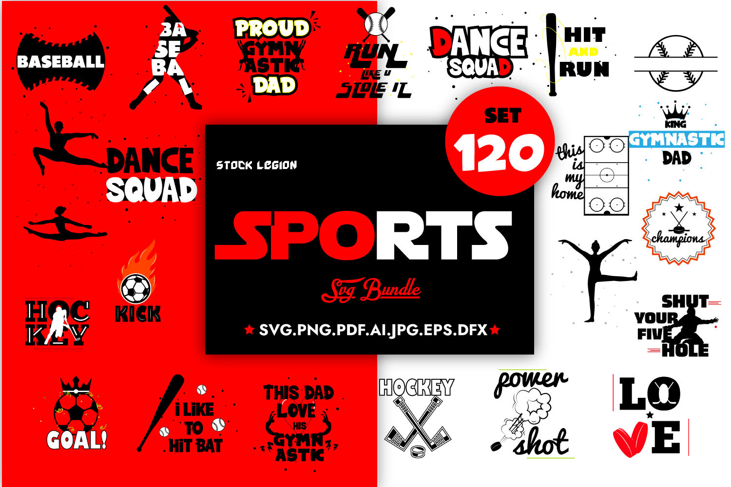 Download 120 Sports Svg Bundle By Stockvectorsvg Thehungryjpeg Com