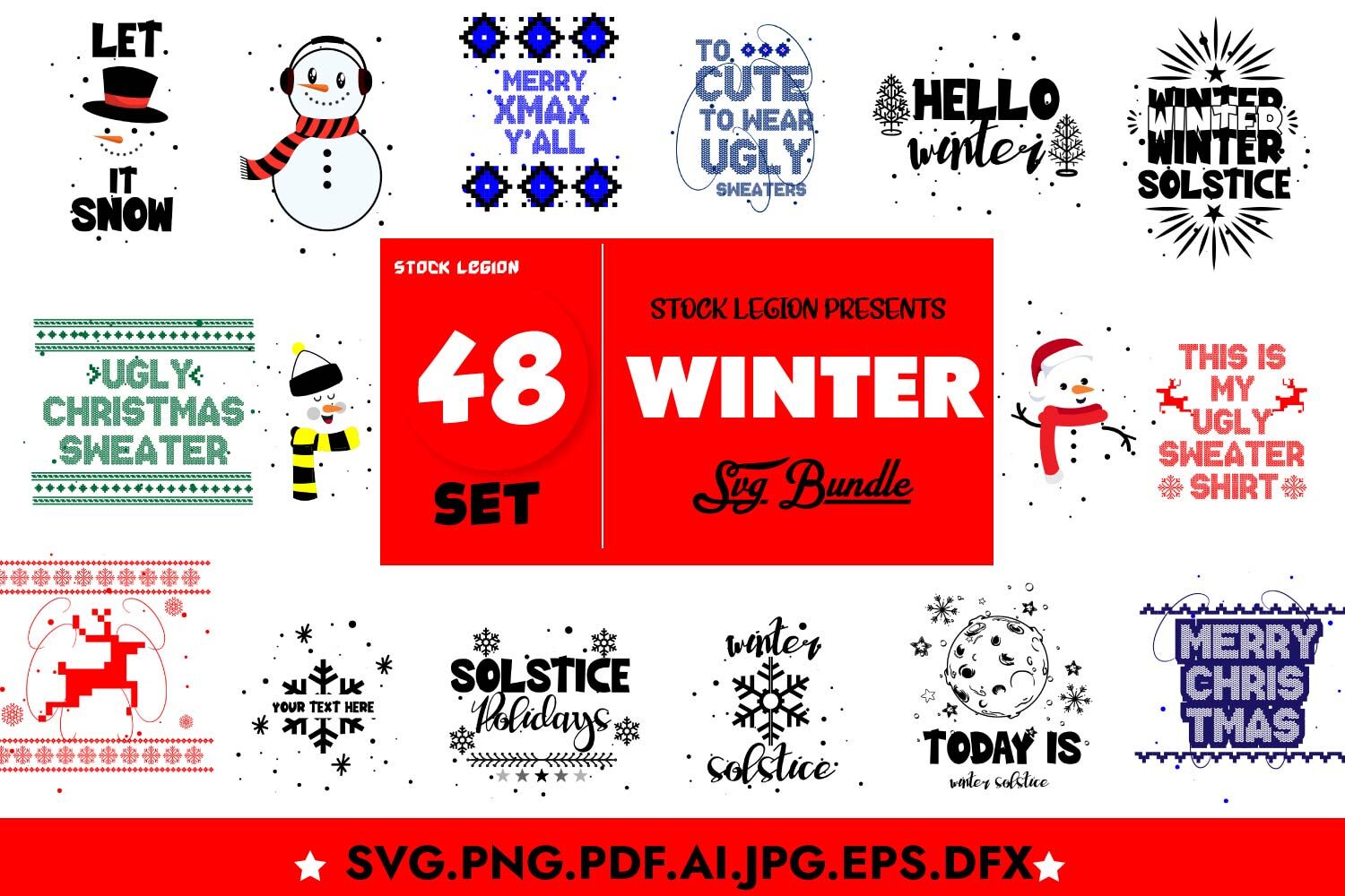 Download 48 Winter Svg Bundle By Stockvectorsvg Thehungryjpeg Com