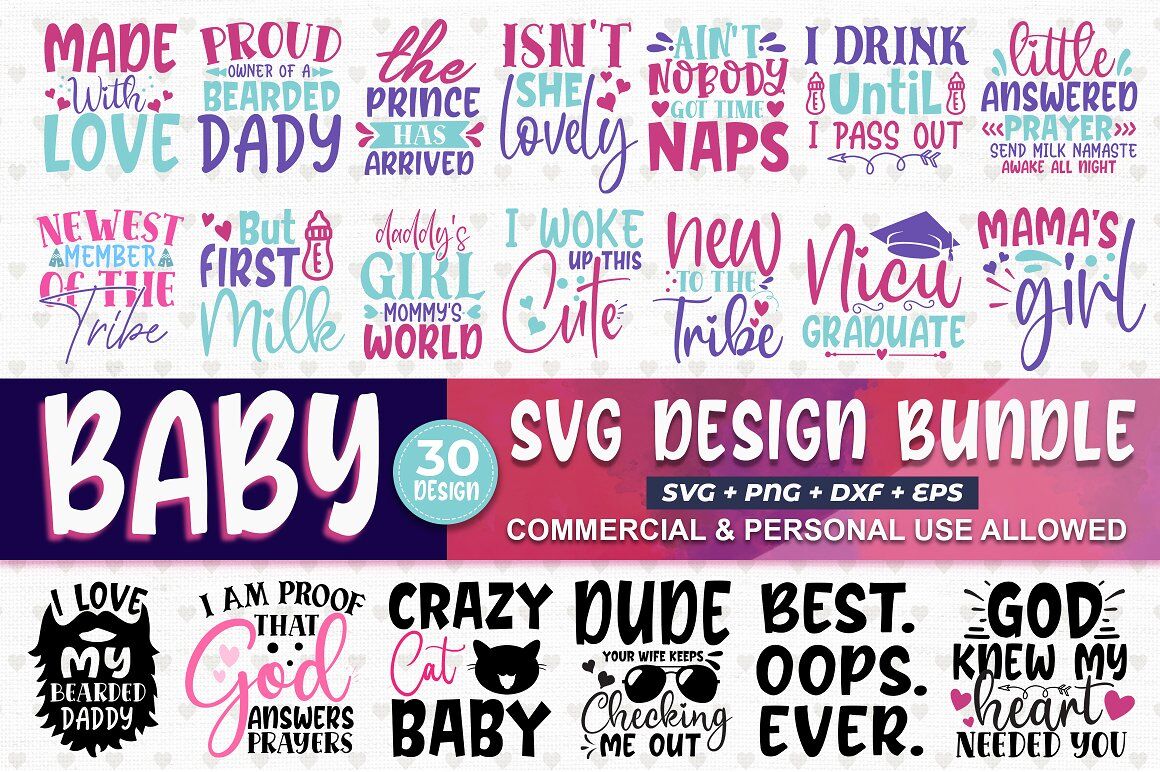 Download Baby Svg Bundle Baby Onesie Svg Newborn Svg Bundle Baby Quote Bu By Designavo Thehungryjpeg Com