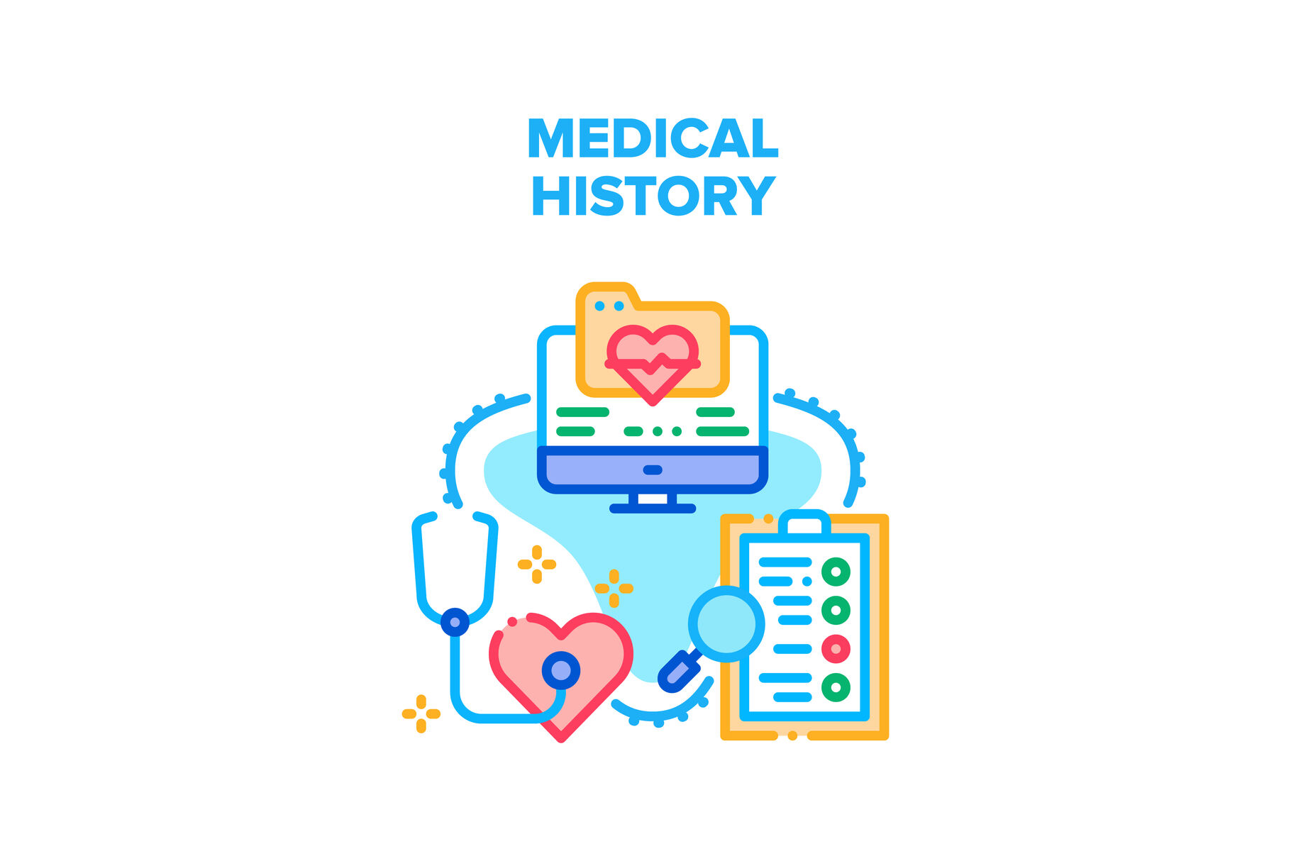 Medical History Vector Concept Color Illustration By Pikepicture