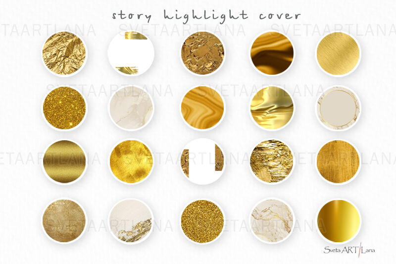 Instagram Gold Highlight Icons By SvetaArtLana | TheHungryJPEG