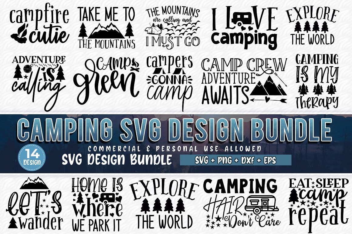 we are happy campers, camping - free svg file for members - SVG Heart