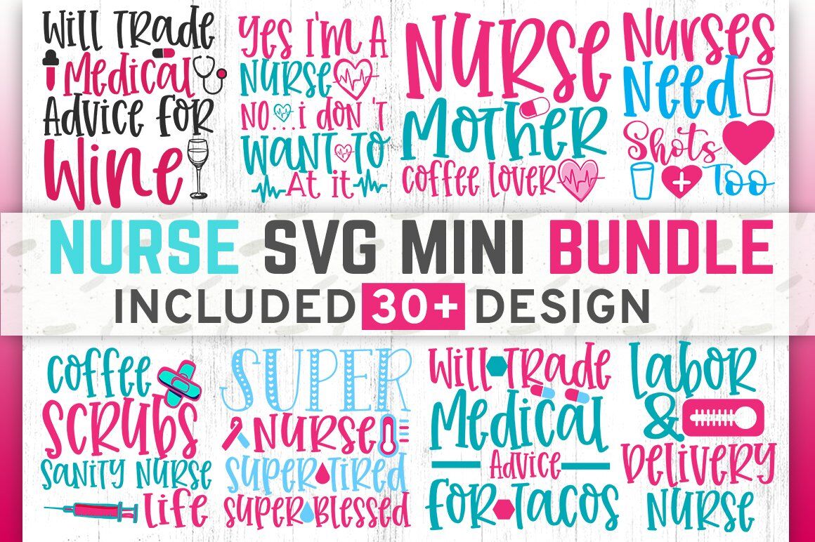 Nurse Svg Bundle, Nurse Svg, Nurse Hat Svg, Heartbeat Svg, Hospital By ...