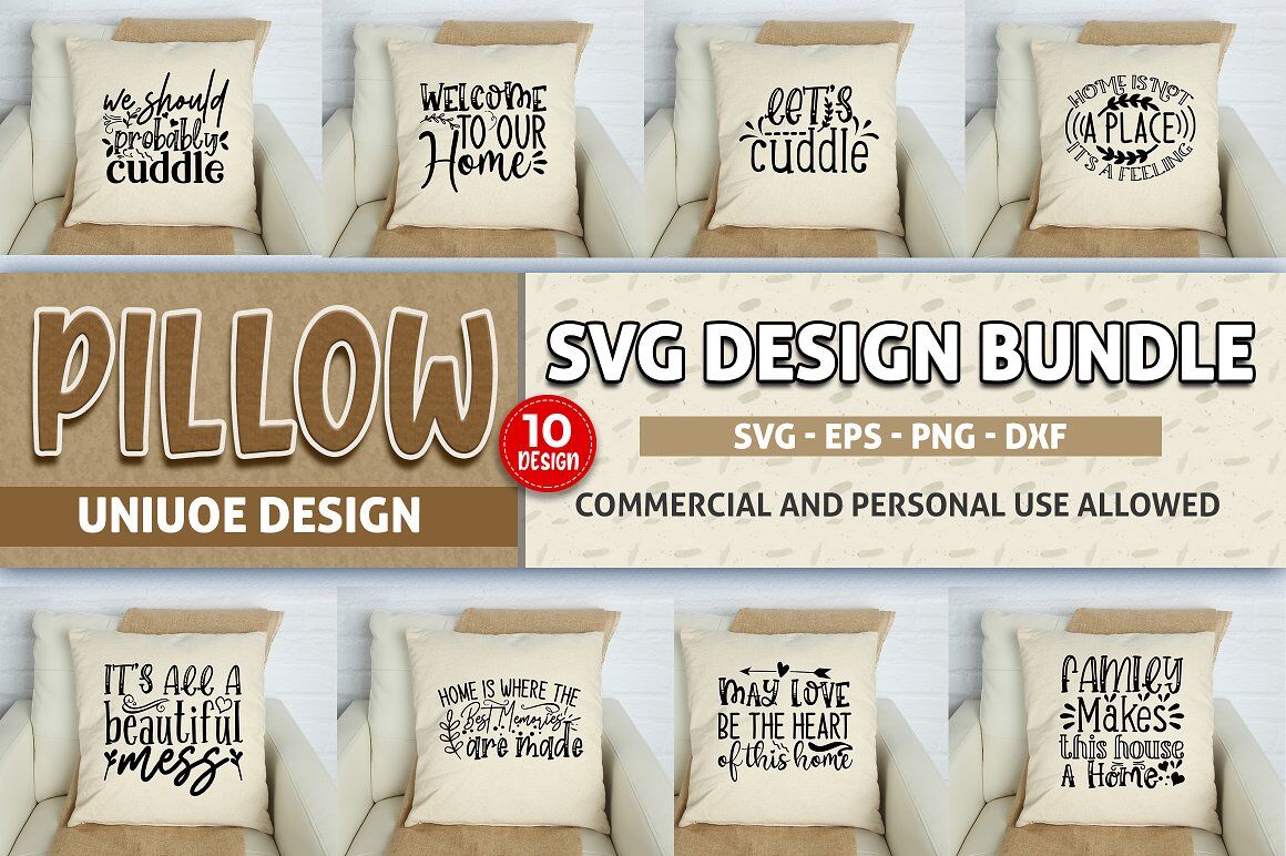 Download Pillow Svg Bundle Pillow Quotes Svg Home Decor Saying Svg Dxf Png By Designavo Thehungryjpeg Com