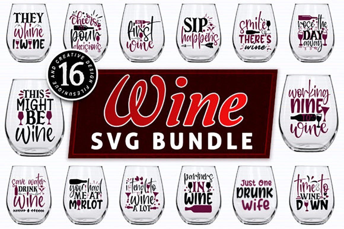 Download Wine Svg Bundle Wine Glasses Shirt Drinking Svg By Designavo Thehungryjpeg Com