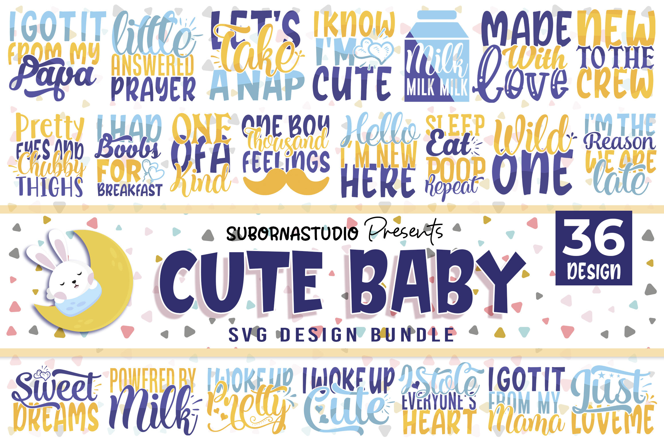 Download Cute Baby Sayings Svg Bundle New Born Baby Svg Cut Files By Designavo Thehungryjpeg Com
