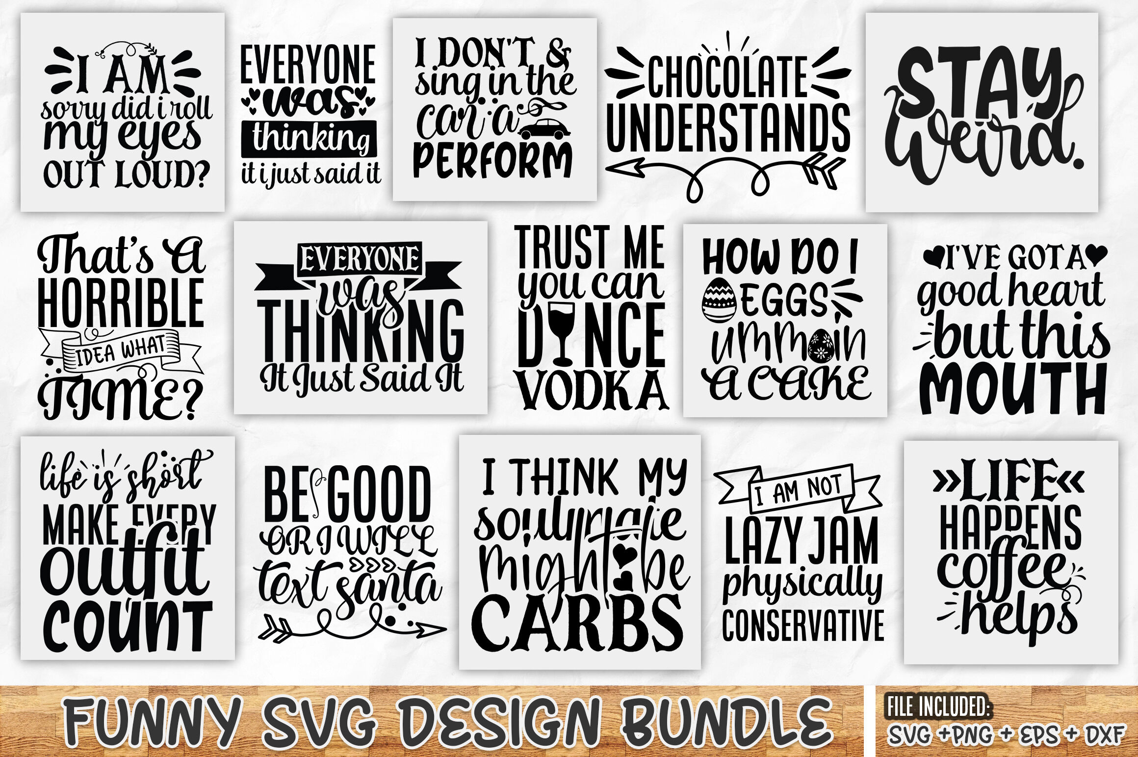 Funny Svg Bundle,Funny Quotes Svg,Sayings Svg,Svg files for cricut By  DESIGNAVO | TheHungryJPEG