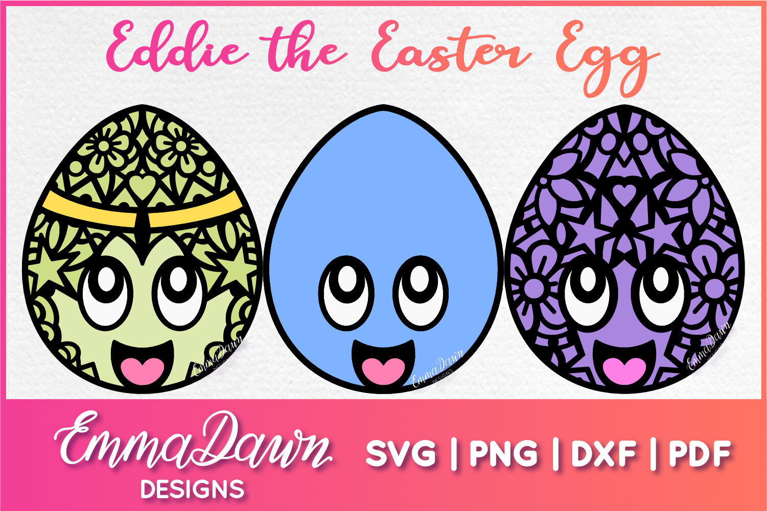 Download Eddie The Easter Egg Svg 3 Mandala Zentangle Designs By Emma Dawn Designs Thehungryjpeg Com