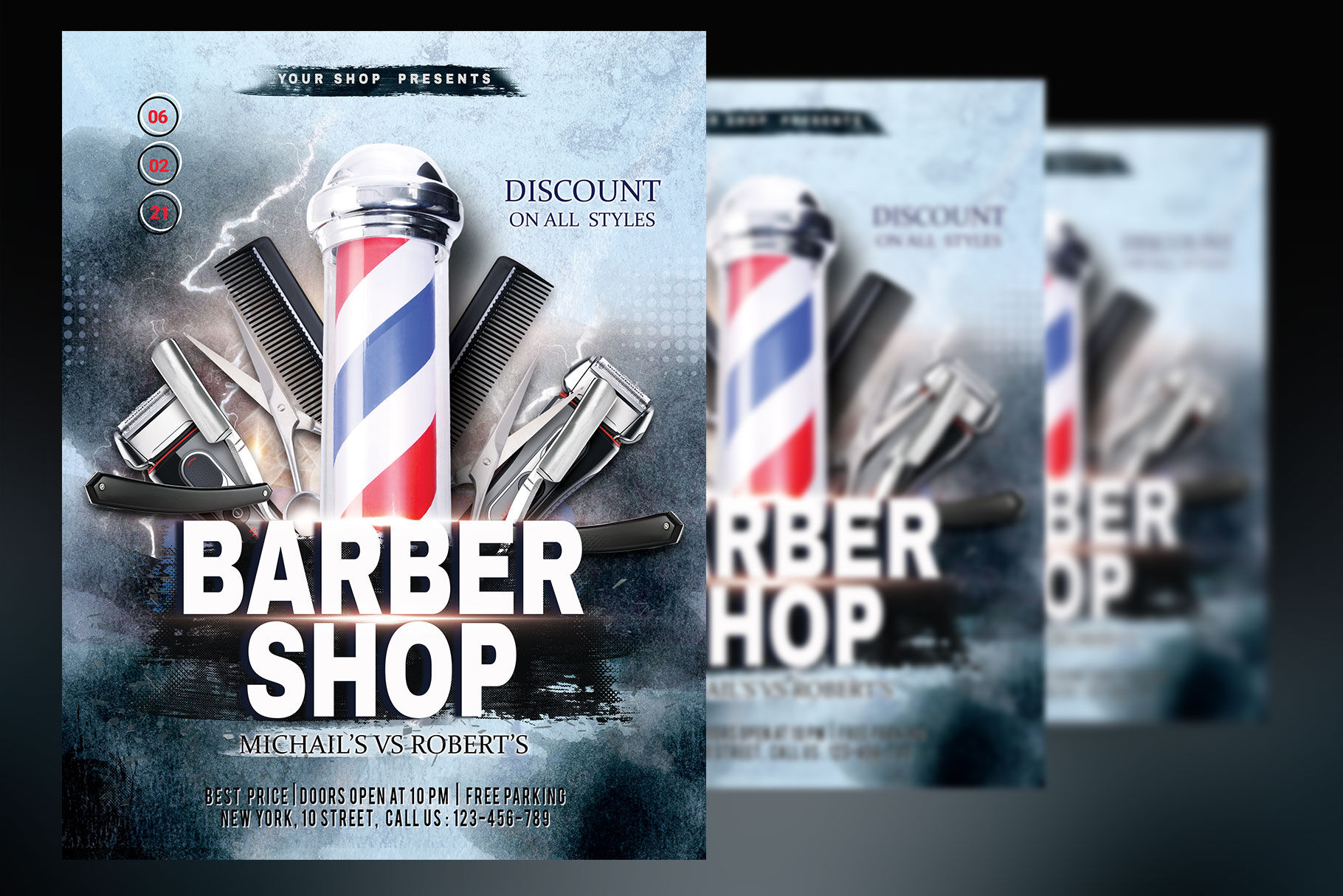 Download Barber Shop Free PSD Flyer Template