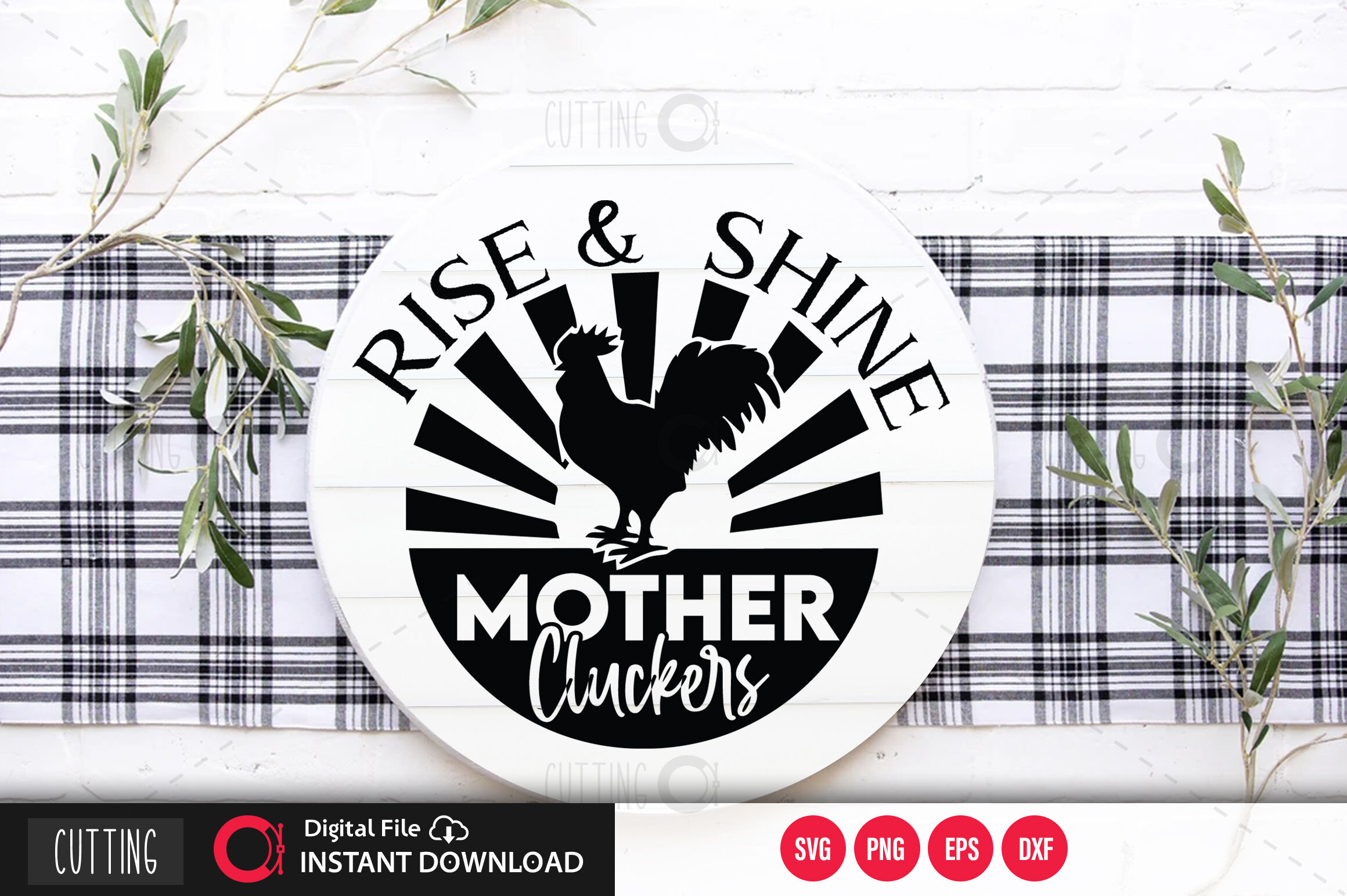 Download Rise Shine Mother Cluckers Svg By Designavo Thehungryjpeg Com