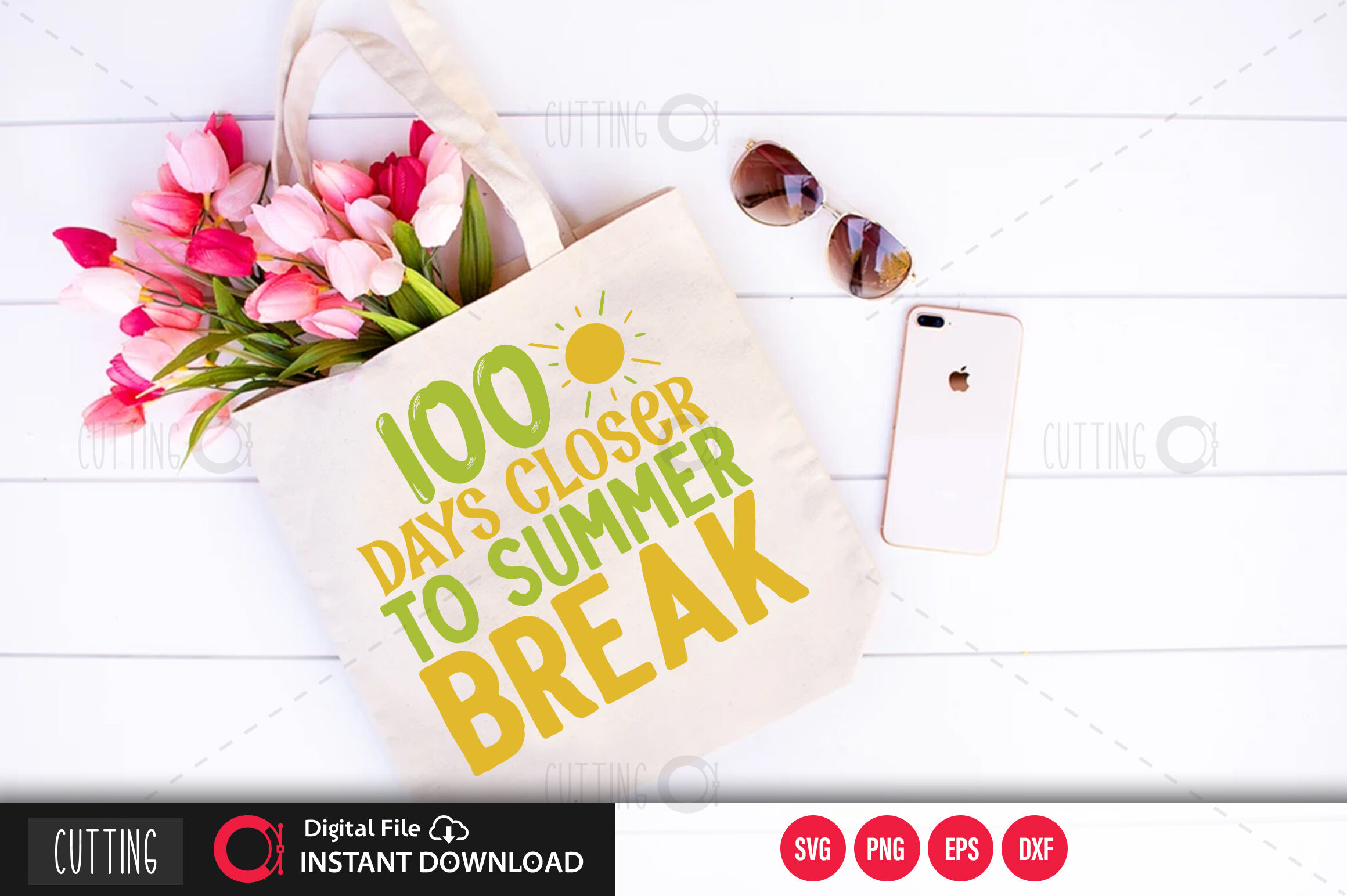 Download 100 Days Closer To Summer Break Svg By Designavo Thehungryjpeg Com