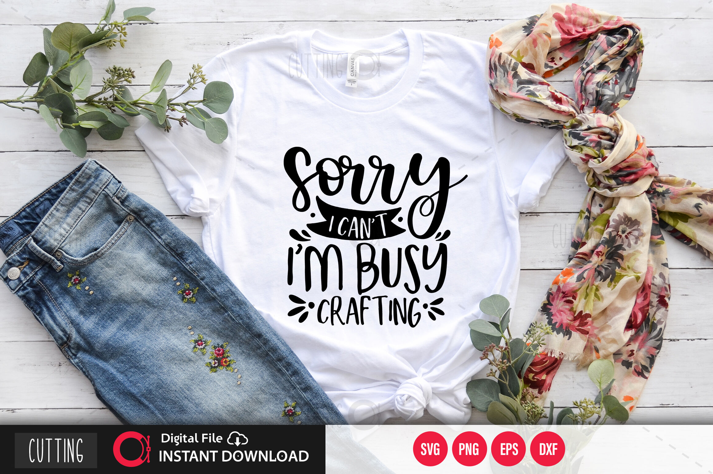 sorry i cant im Busy Crafting svg By DESIGNAVO | TheHungryJPEG