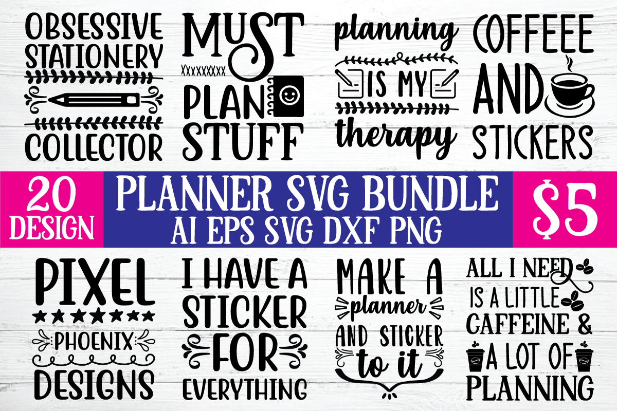 Download Planner Svg Bundle By Bdb Graphics Thehungryjpeg Com