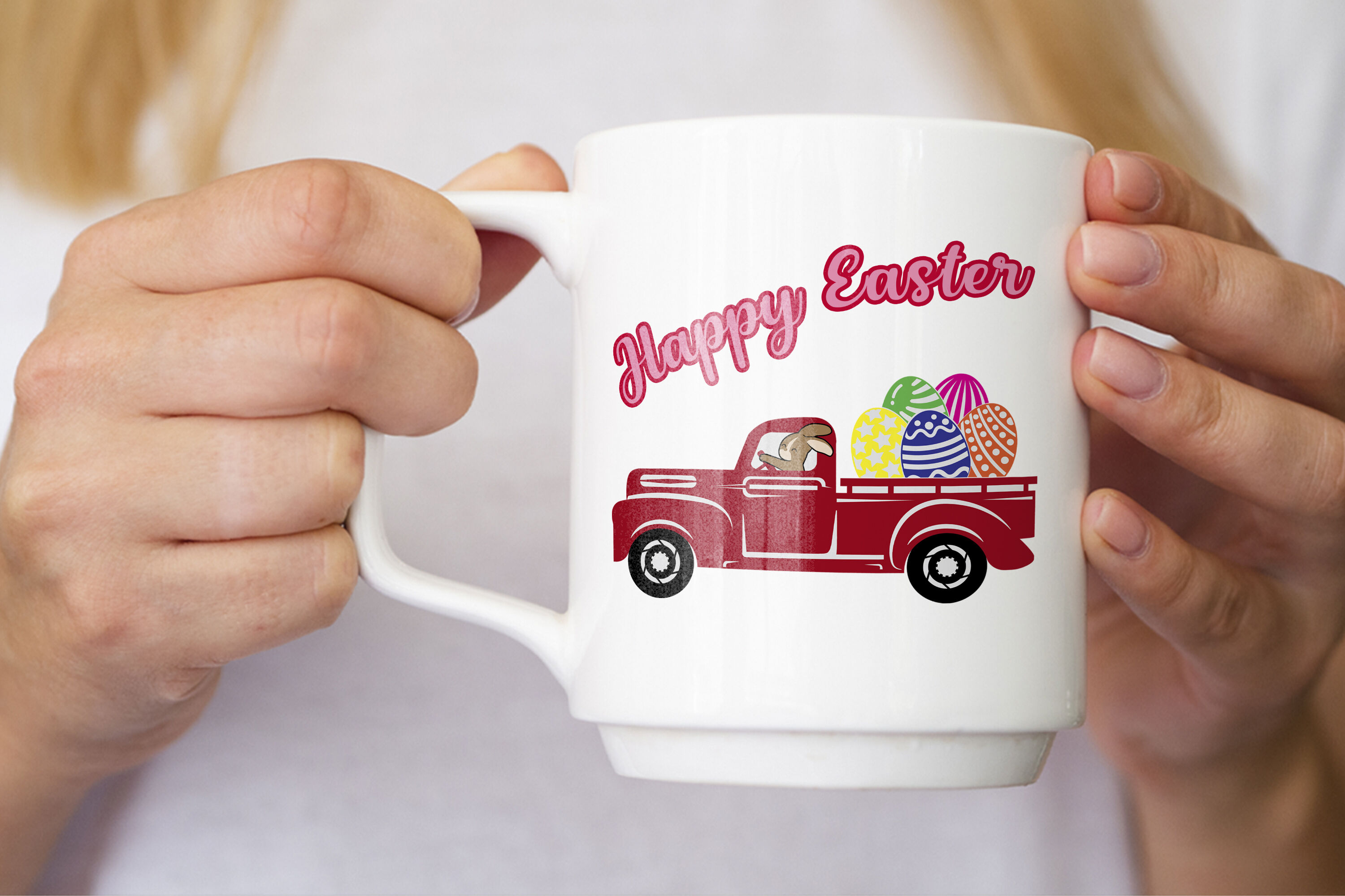 Vintage Red Truck Personalized Christmas Mug