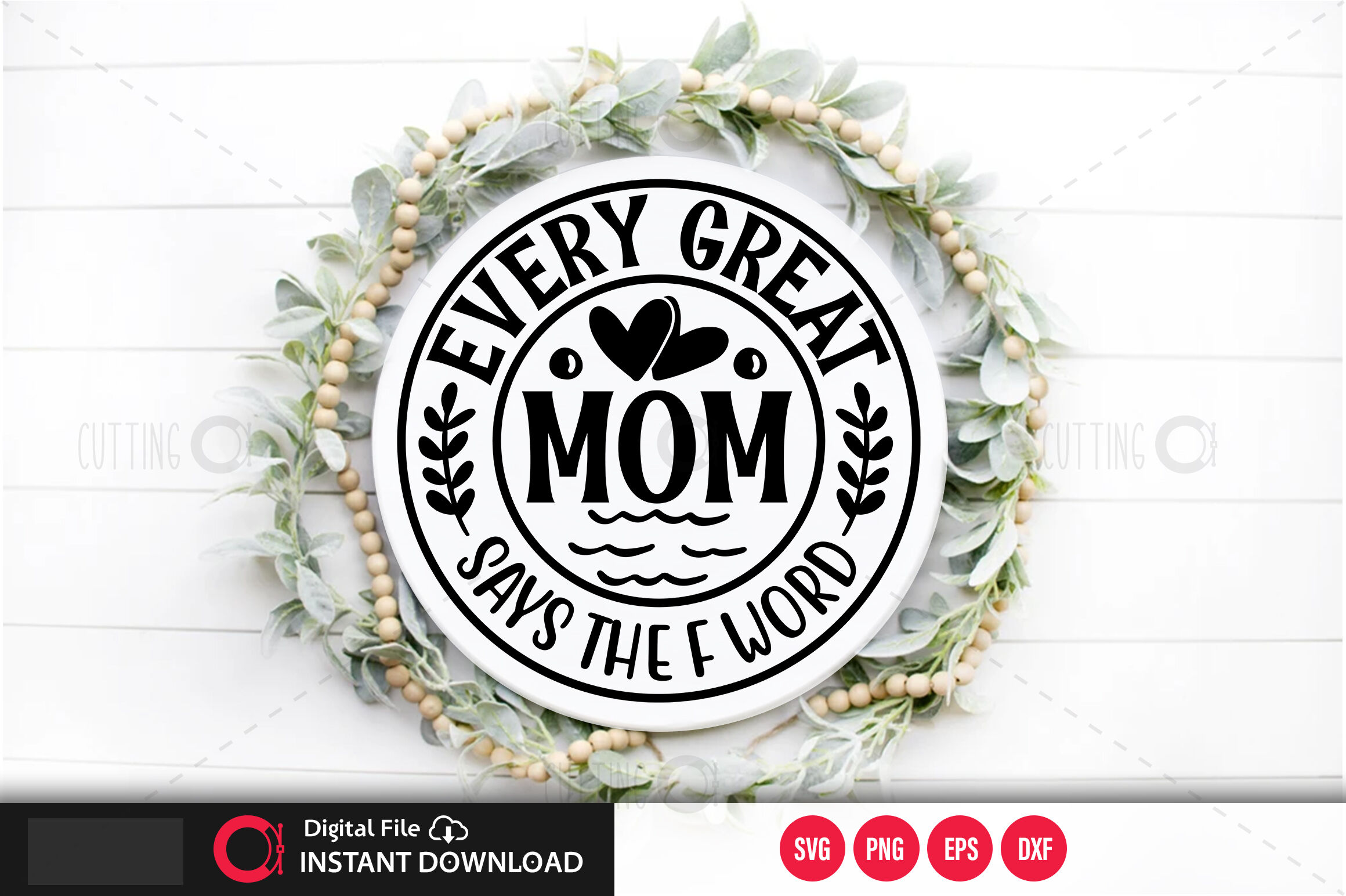 Download Every Great Mom Says The F Word Svg By Designavo Thehungryjpeg Com
