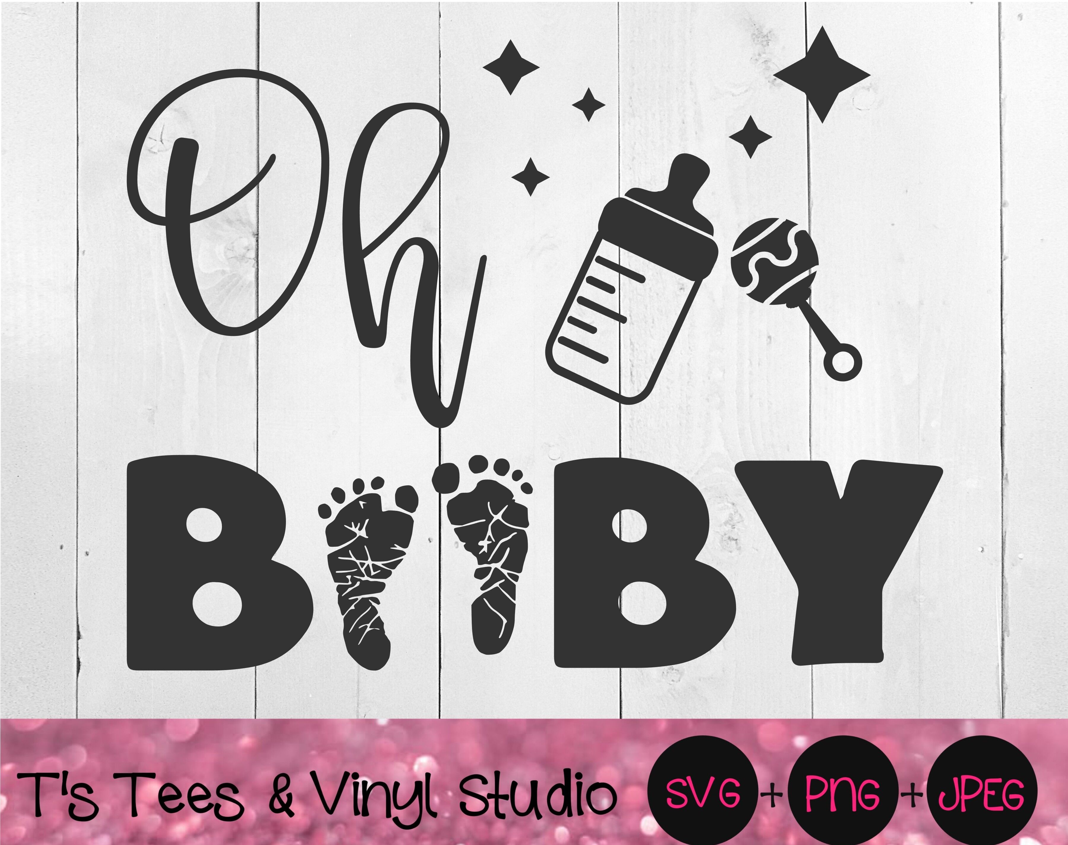 Download Oh Baby Svg Pregnancy Announcement Baby On Board Baby Feet Baby To By T S Tees Vinyl Studio Thehungryjpeg Com