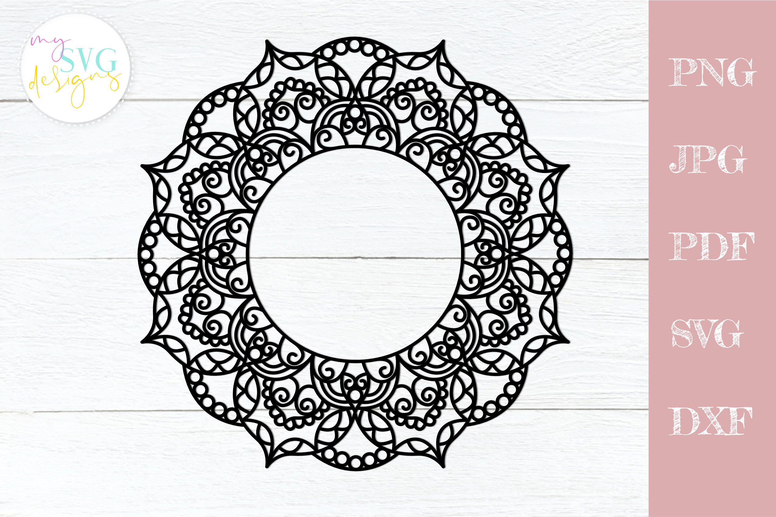 Mandala Frame Svg Monogram Frame Svg Mandala Svg By Mysvgdesigns Thehungryjpeg Com