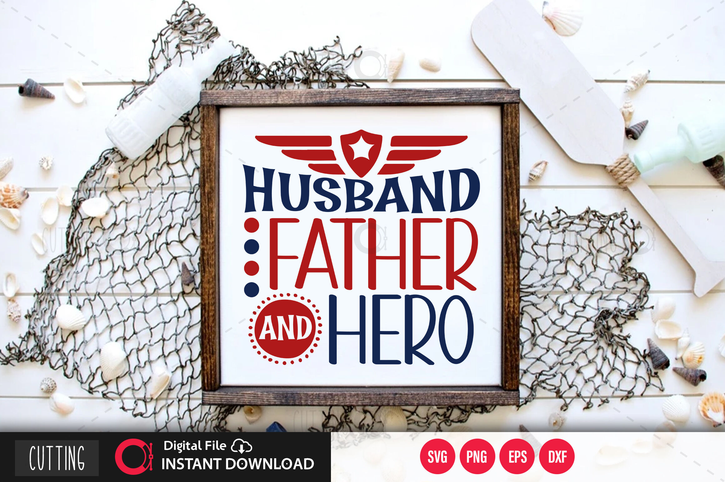 Download Husband Father And Hero Svg By Designavo Thehungryjpeg Com