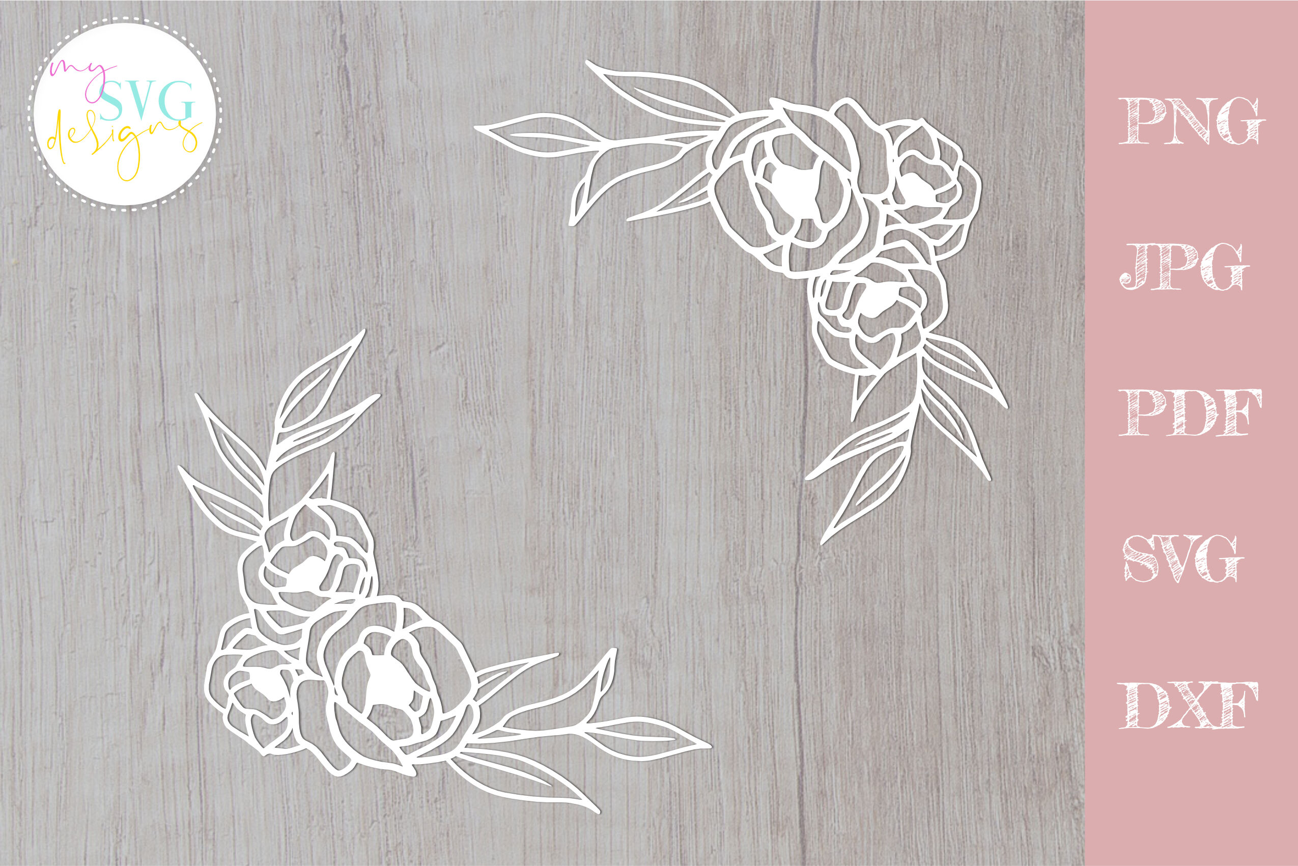 FREE SVG - Free roses SVG. Free roses frame. SVG, EPS & DXF files