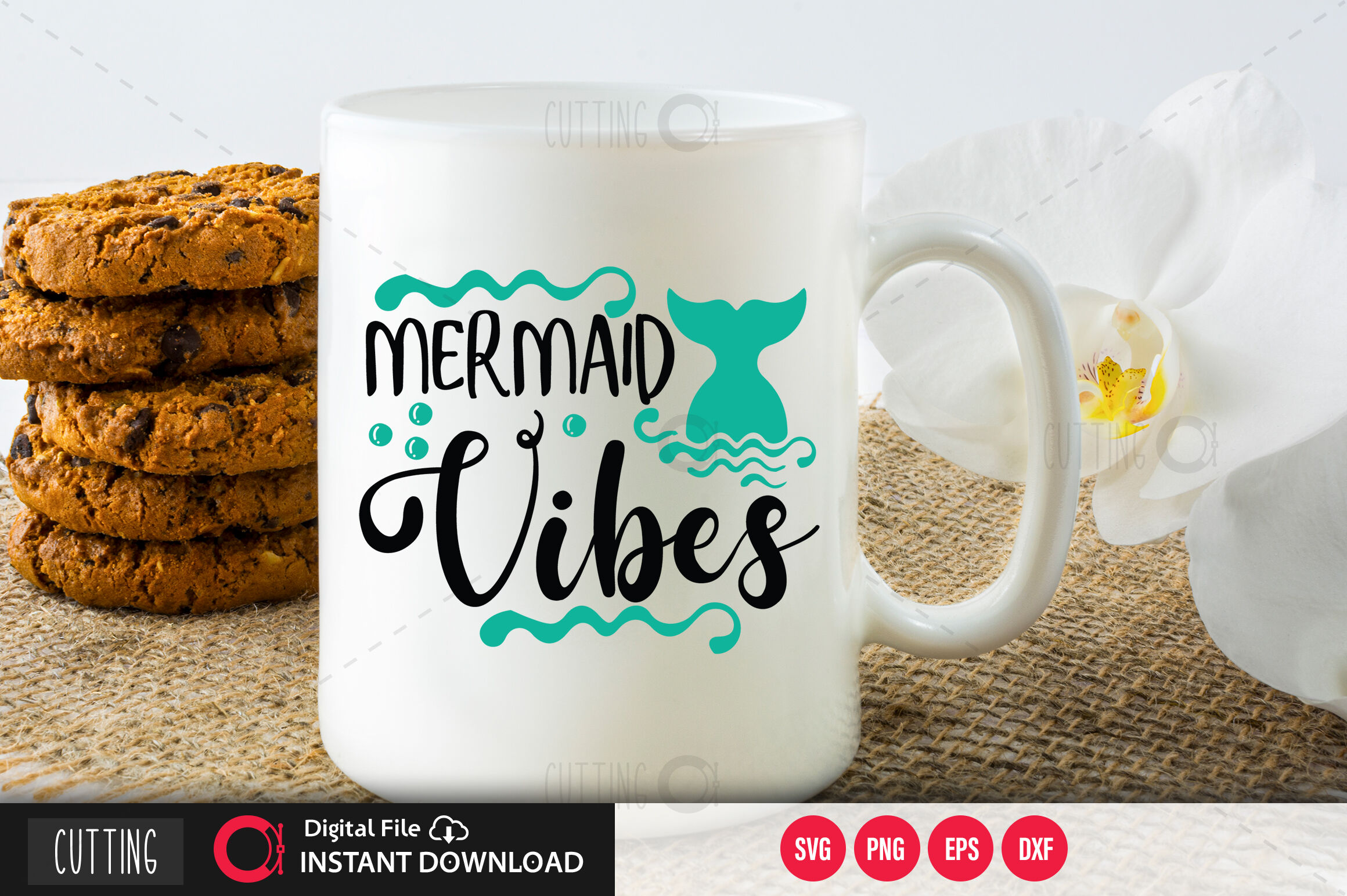 Download Mermaid Vibes Svg By Designavo Thehungryjpeg Com