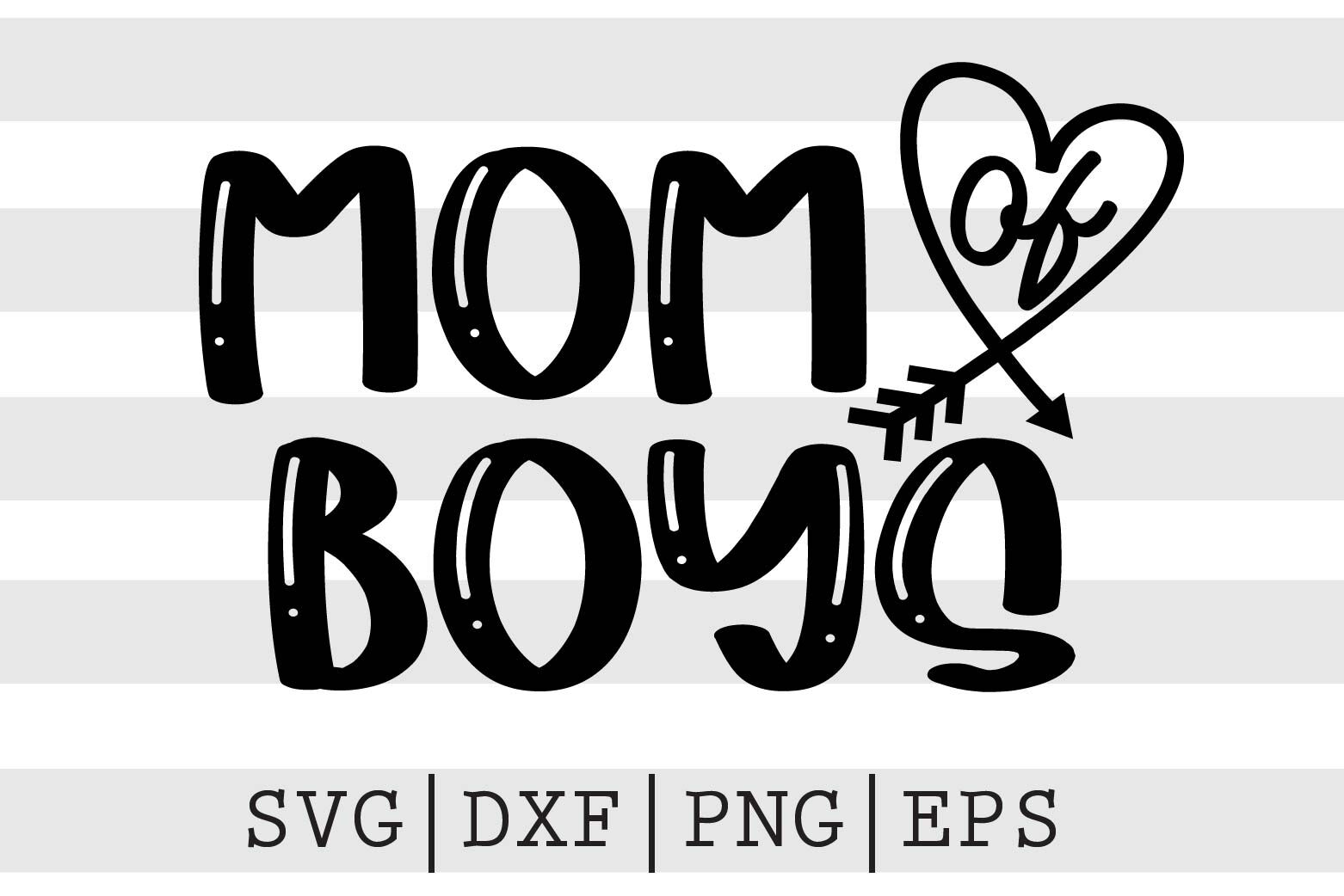 boy mama, mom of boys - free svg file for members - SVG Heart